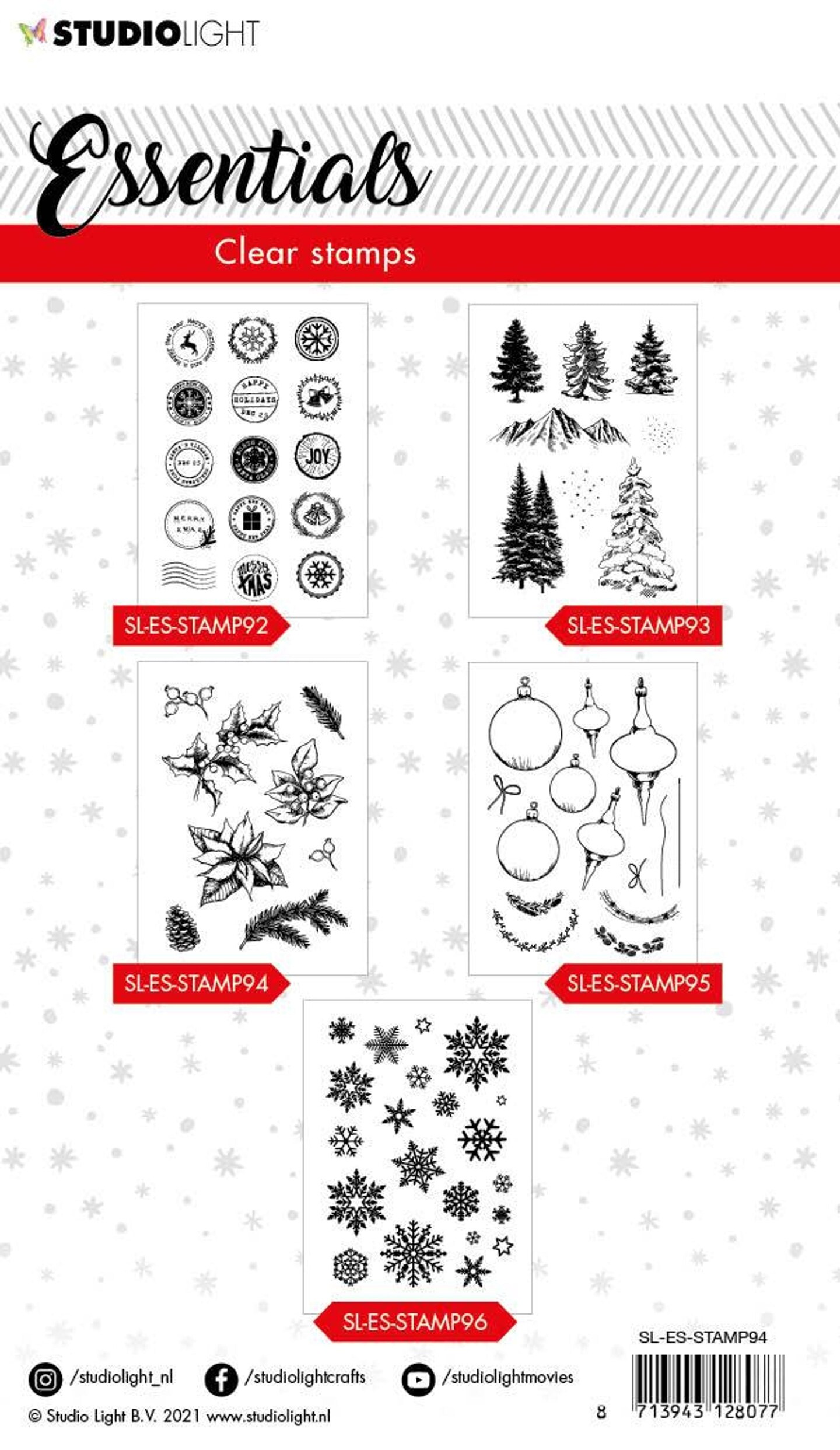Studio Light SL Clear Stamp Christmas Twigs Essentials 105x148mm nr.94 ...