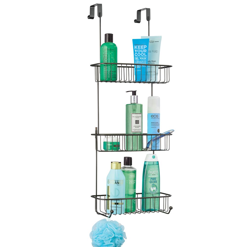 mDesign Metal Over Shower Door Caddy, Bathroom Storage Organizer, 1 - Fred  Meyer