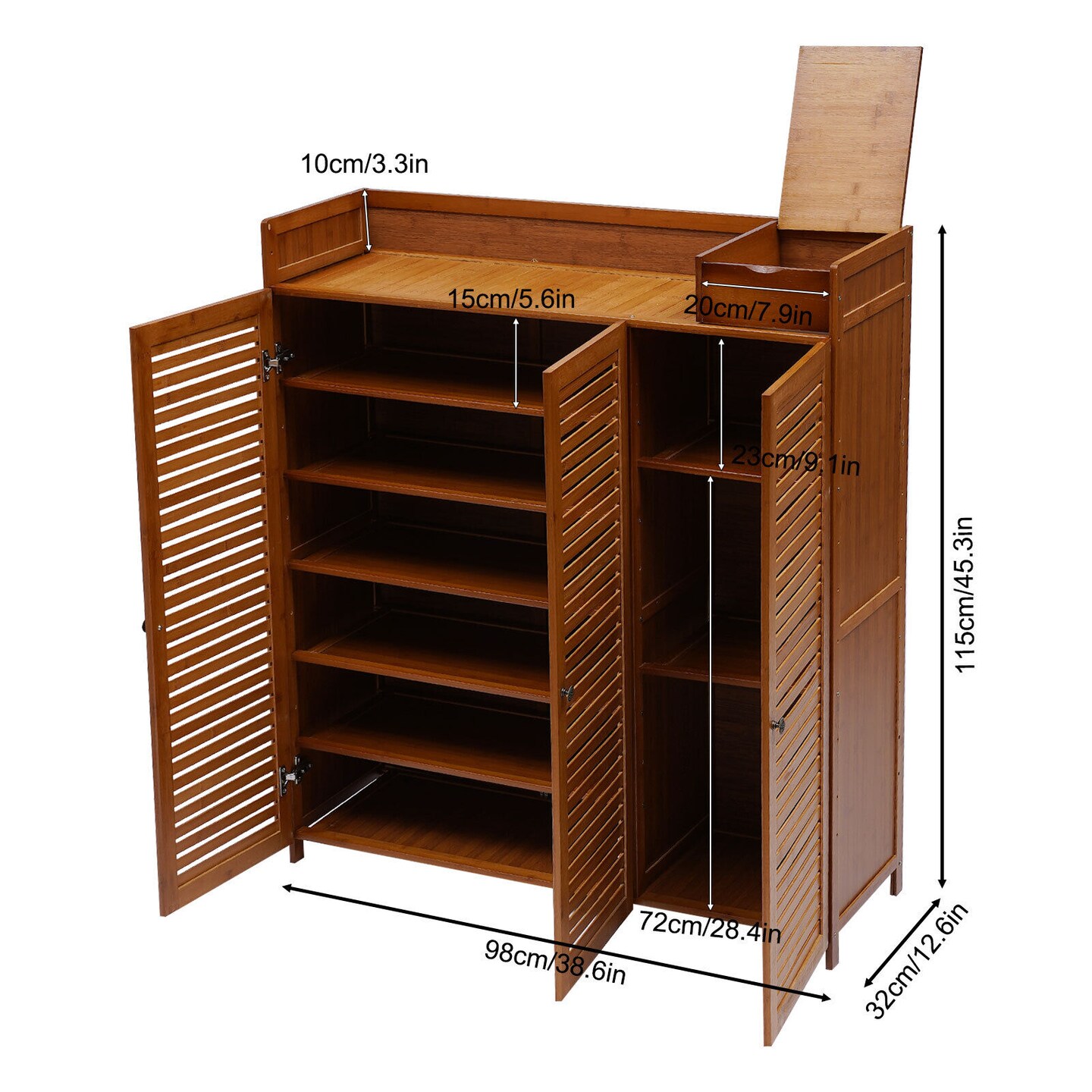 Kitcheniva Wood Cabinet Shoe Storage Rack Organizer