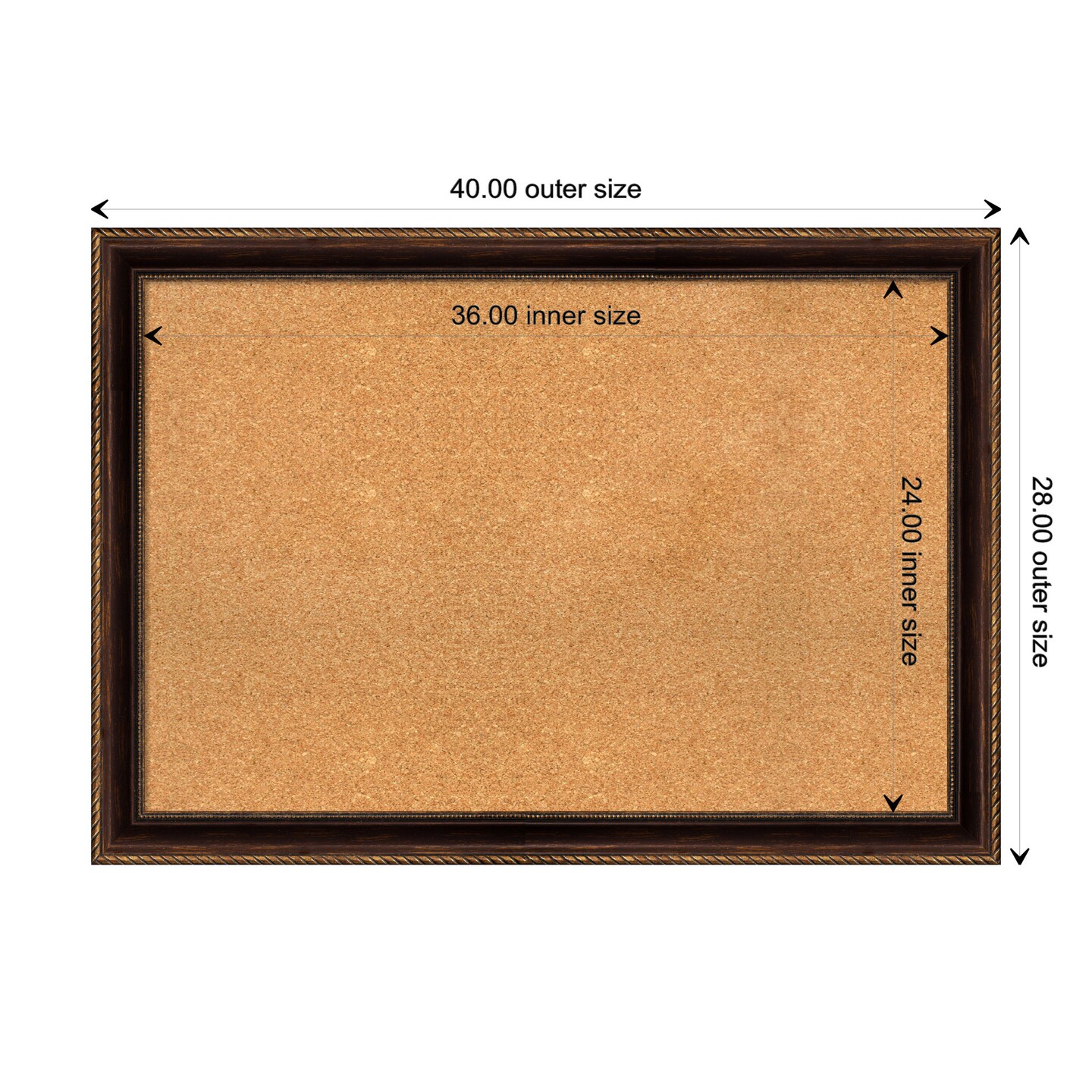 Corded Framed Corkboard, Natural Cork