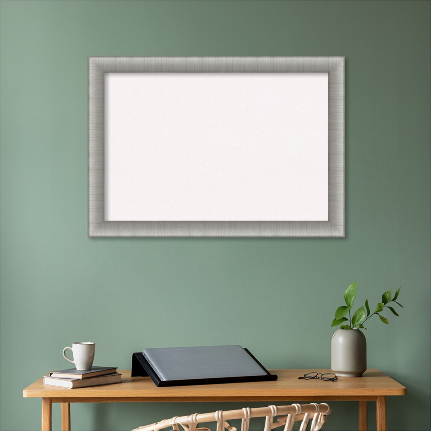 Elegant Framed Corkboard, White Cork