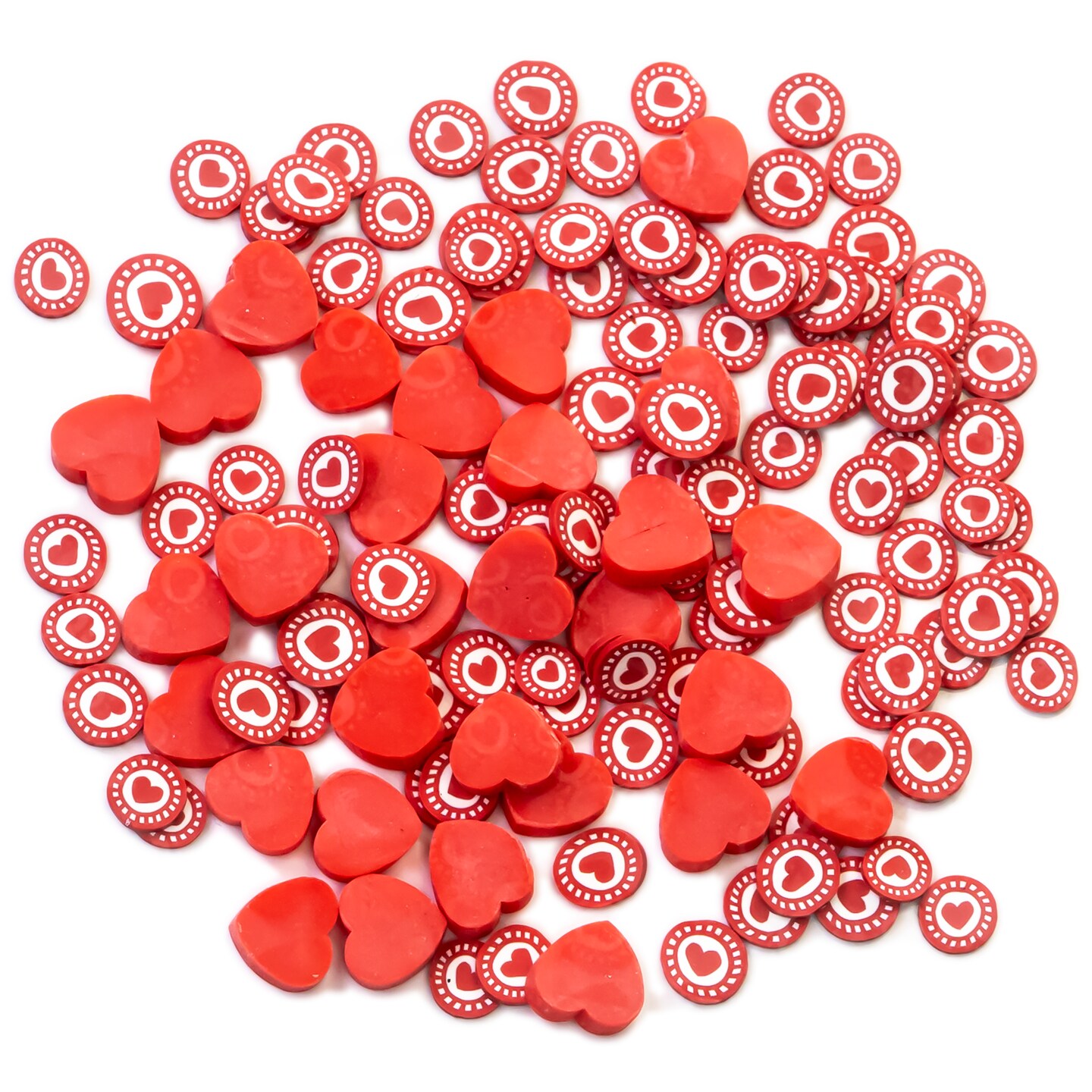 Buttons Galore and More Sprinkletz - Tiny 5mm Polymer Clay Embellishments - Valentine's Day Bundle 60 grams