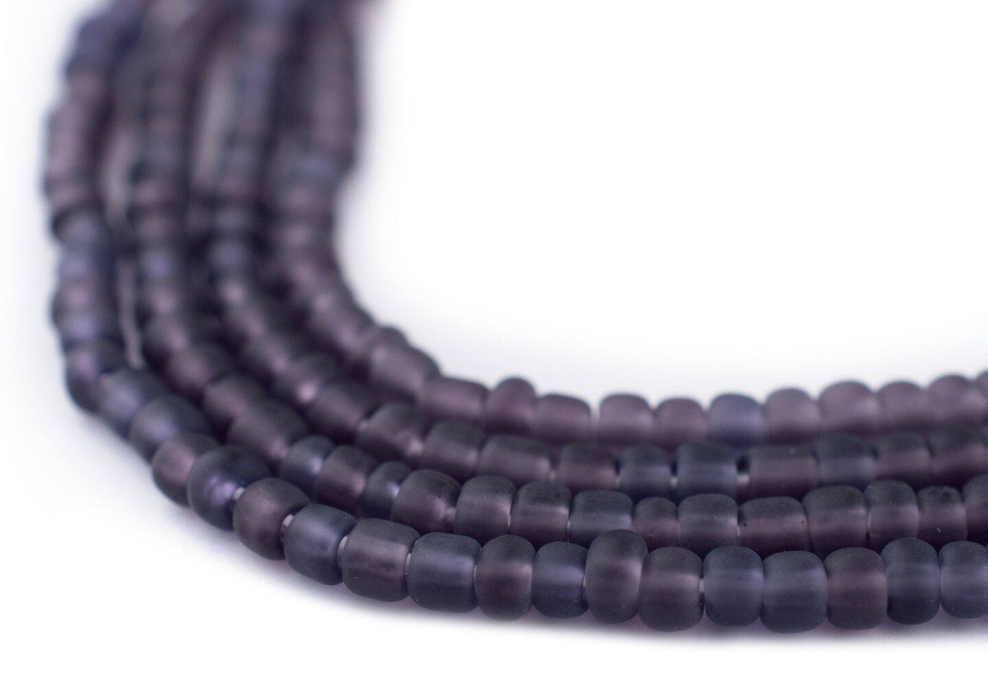 TheBeadChest Translucent Purple Matte Glass Seed Beads (3mm) 24 inch