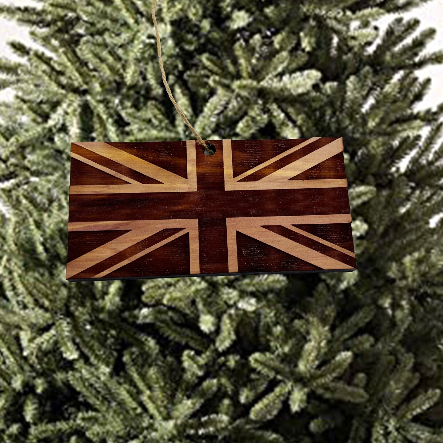 UK Flag - Cedar Ornament UK Flag - Cedar Ornament