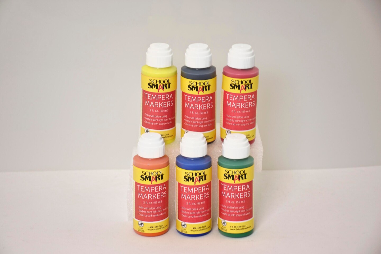 School Smart Tempera Paint Daubers, Poster Marker Set, Assorted Colors