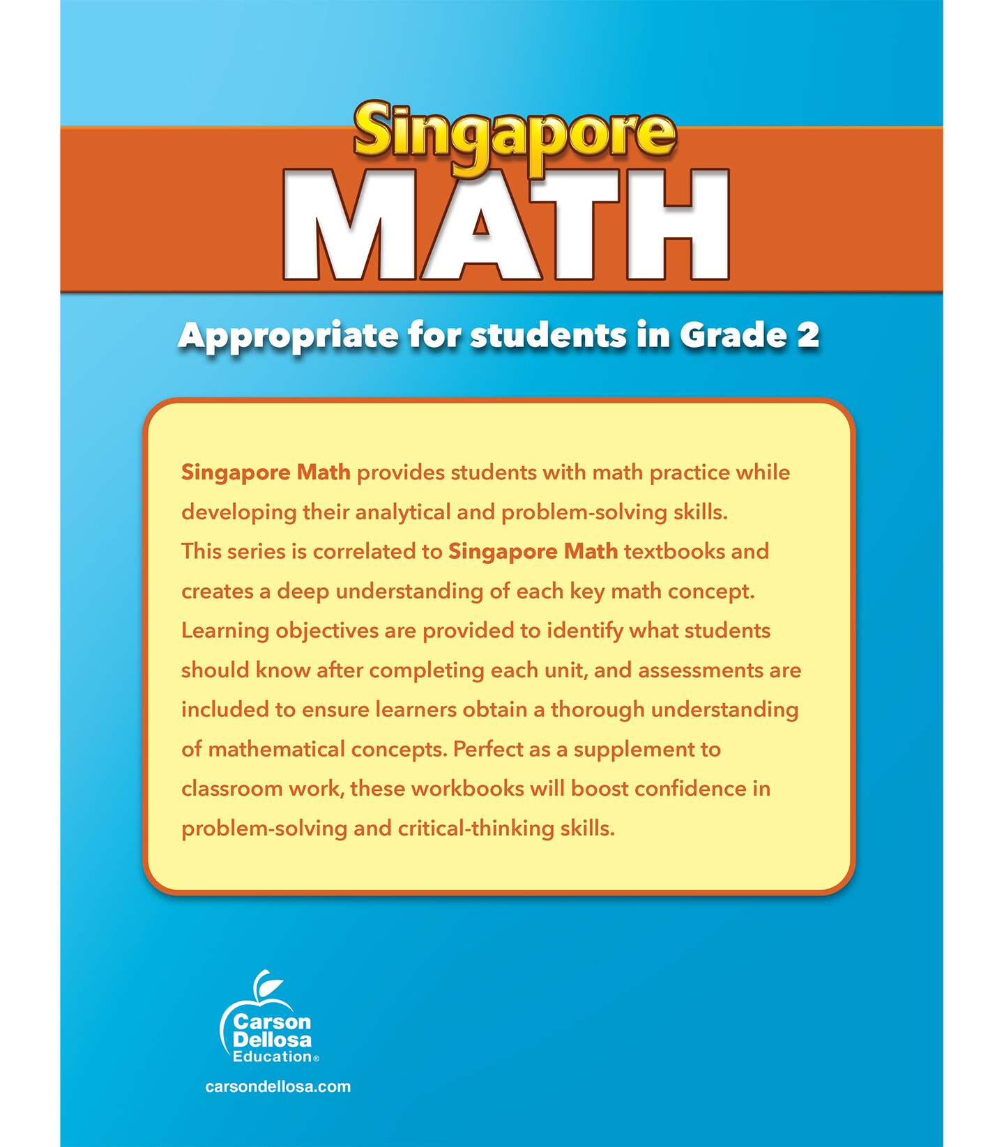 Singapore Math 2nd Grade Math Workbook, Addition, Subtraction, Multiplication and More for Homeschool or Classroom
