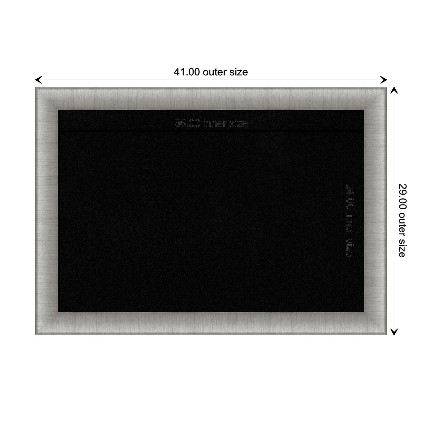 Elegant Framed Corkboard, Black Cork