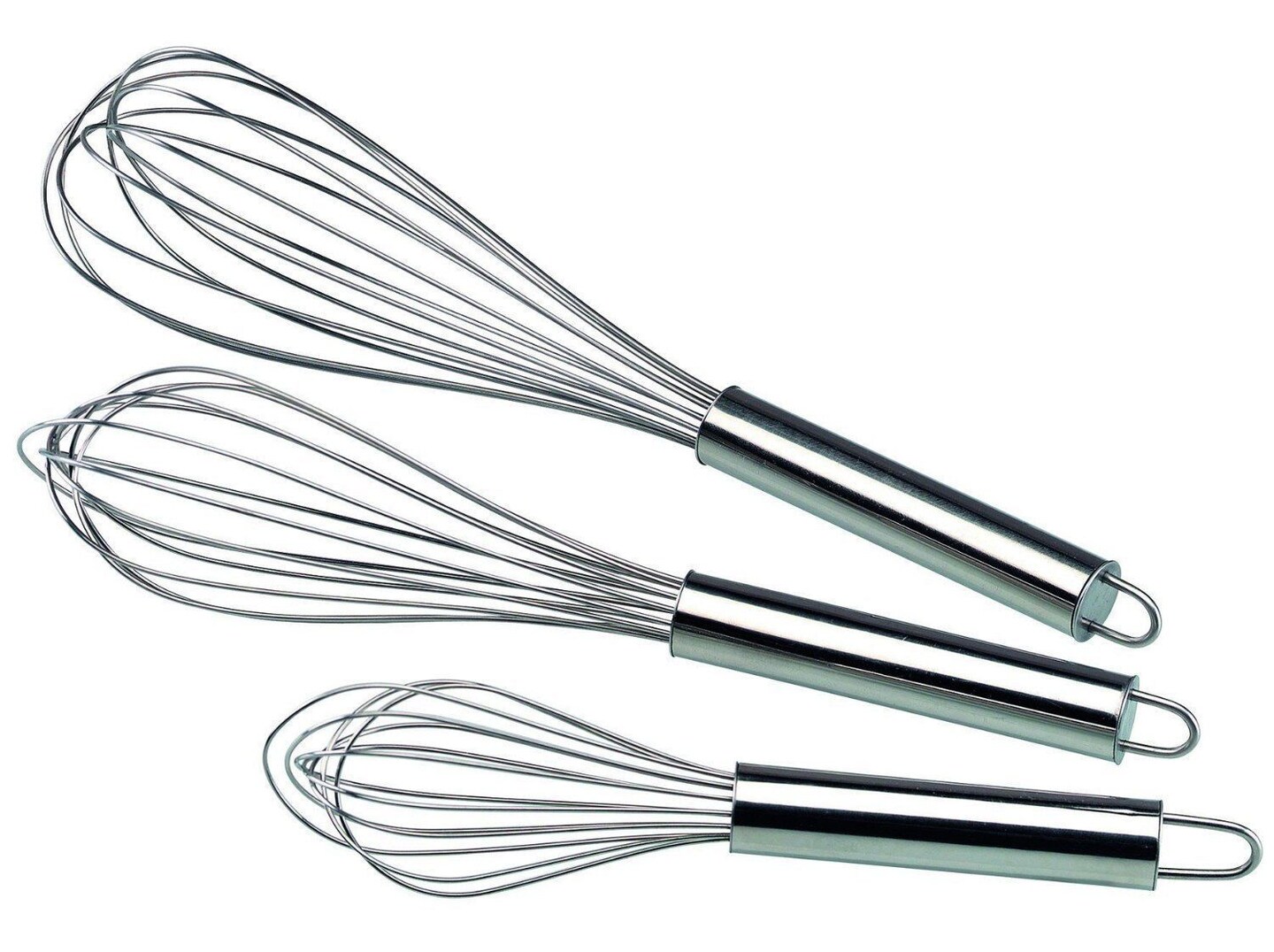 Kitcheniva Set of 3 STAINLESS STEEL BALLOON WIRE WHISK 8/10/12 inch