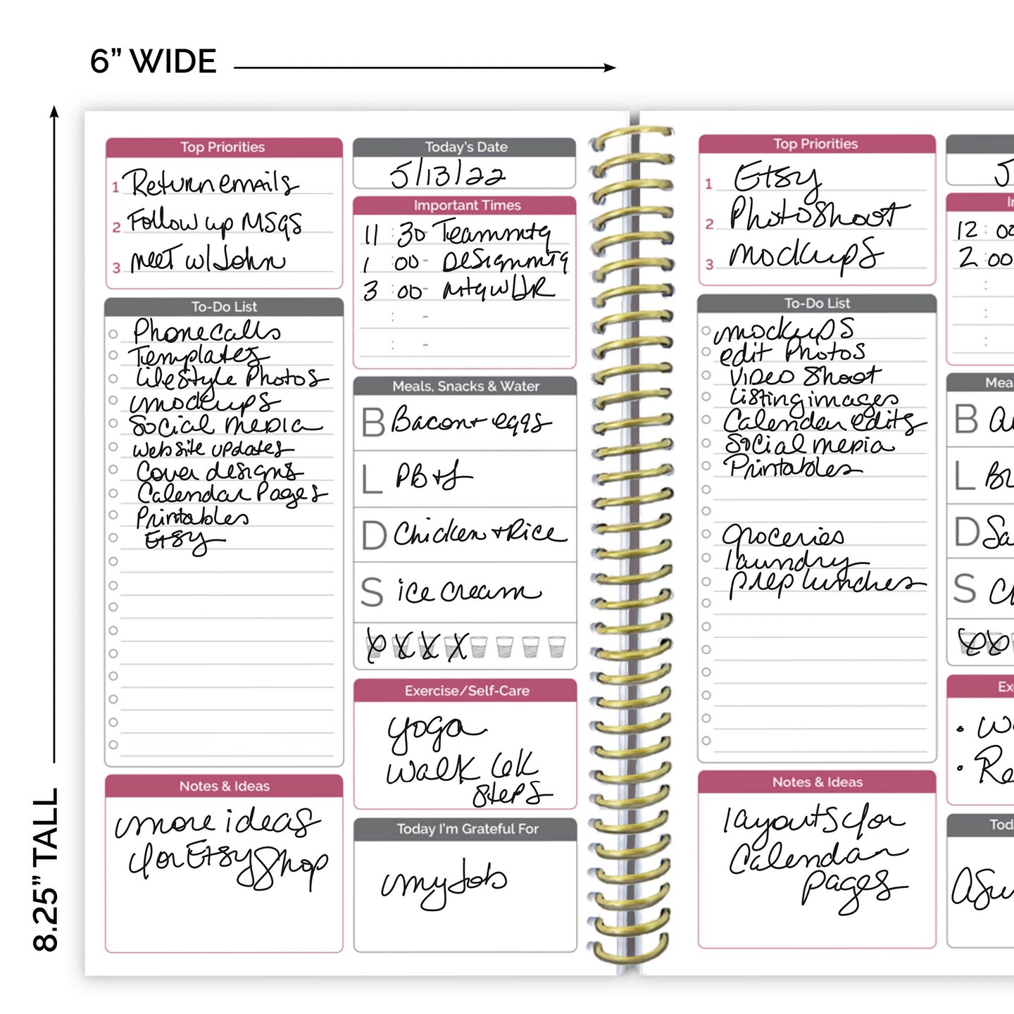 bloom daily planners Bound To-Do Book, Floral Dots V2