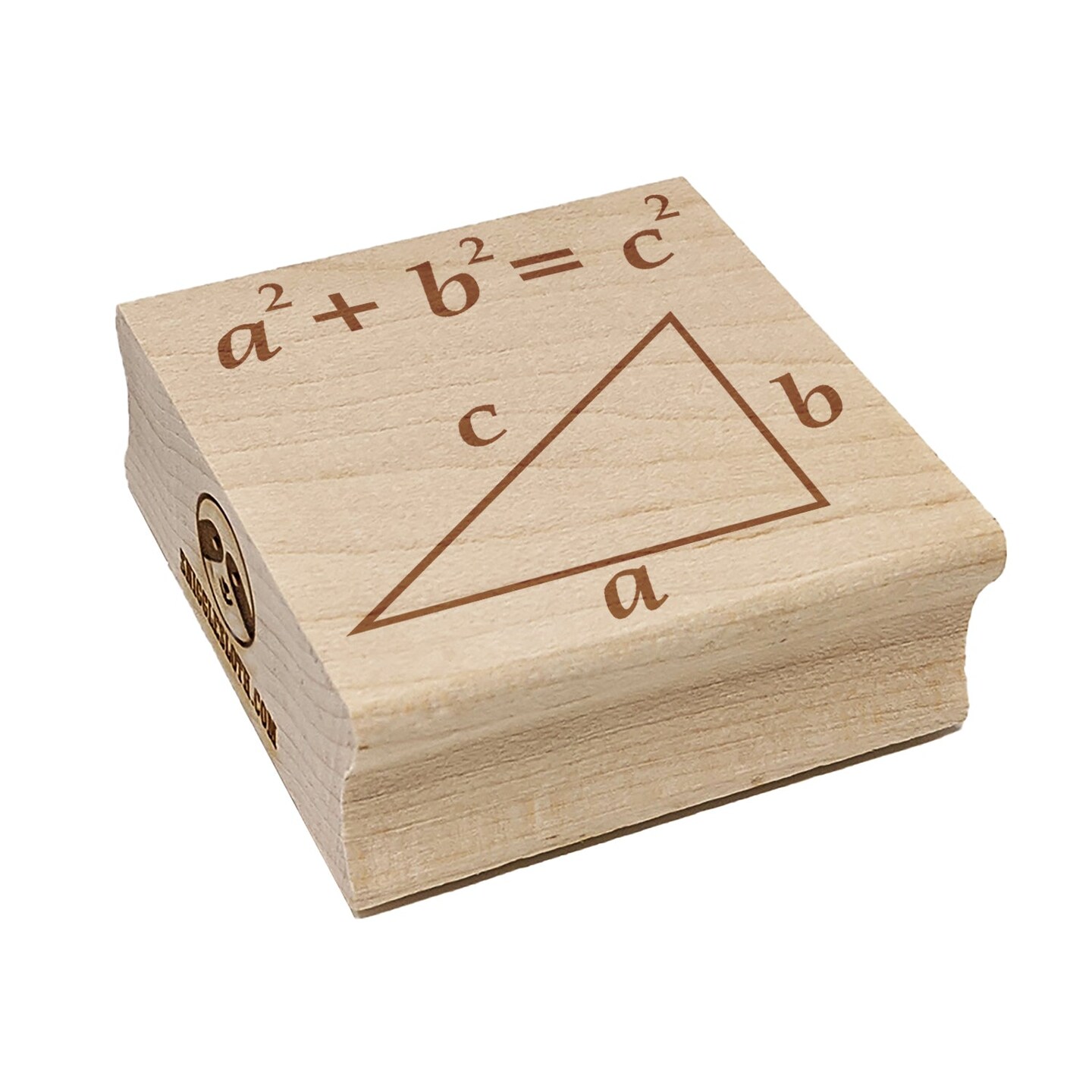 Pythagorean theorem equation math geometry square rubber stamp for