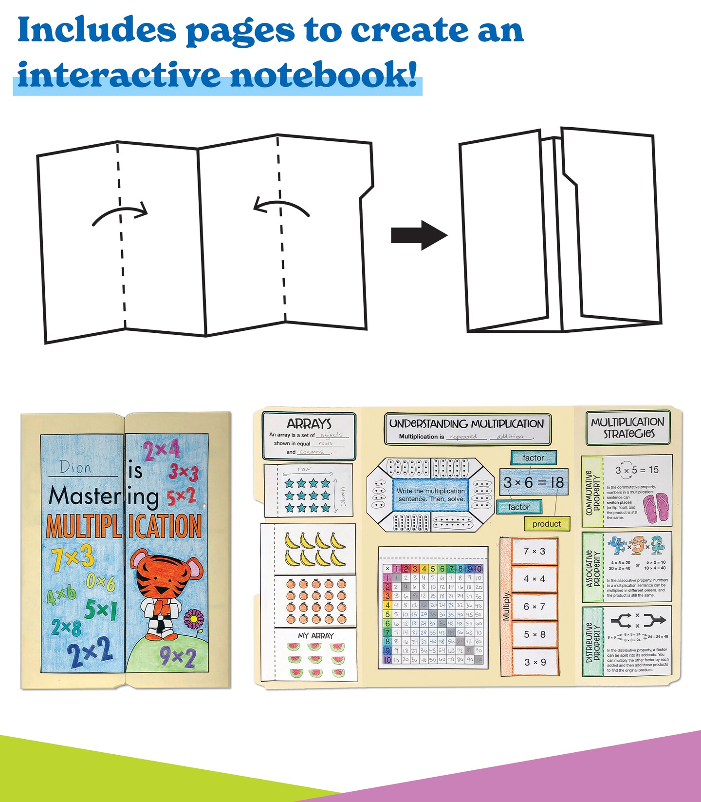 In A Flash Intro to Multiplication Instructional Resources&#x2014;Flash Drive With Math Lessons, Journal, Flash Cards, Templates, Posters, Charts, Games for Learning Times Tables, Grades 2-3 (236 pgs)