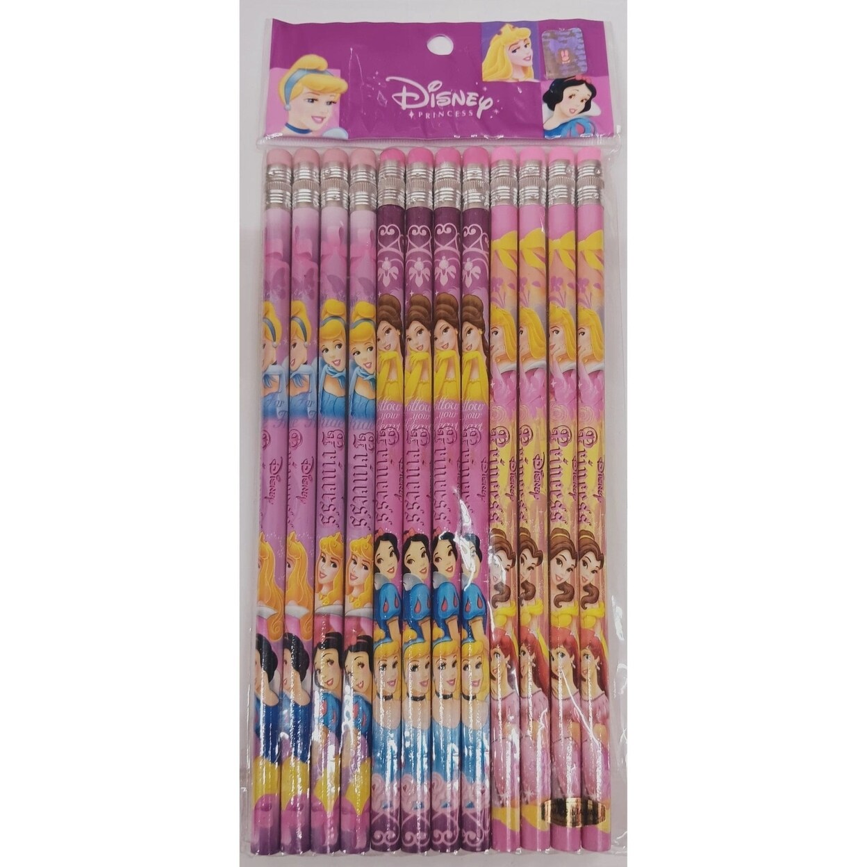 Disney Princess Wooden Pencils 12Ct Kids Art Supplies Licensed Age 3+