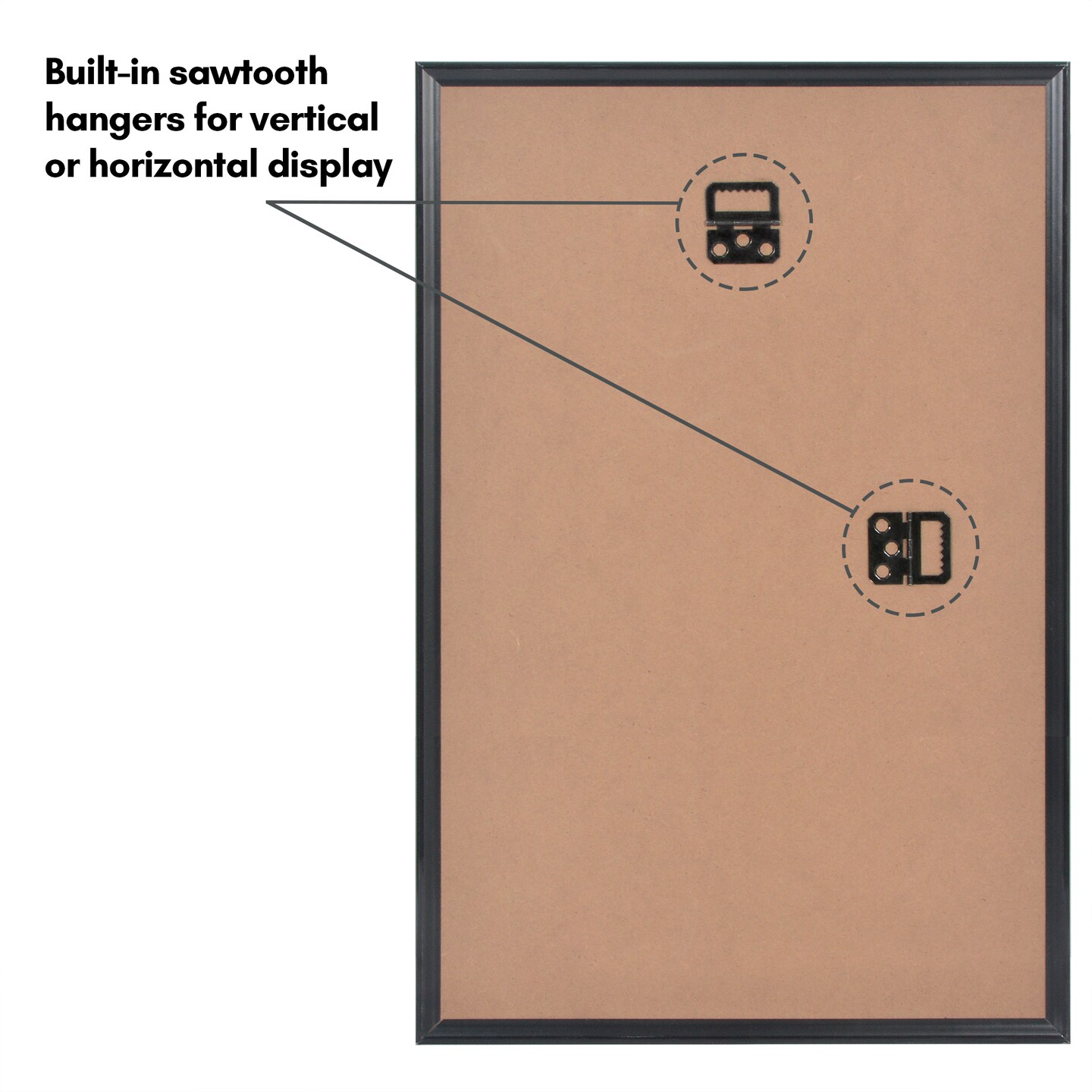 Americanflat Snap-In Picture Frame in Black - Set of 3 - Poster Frame with Slimline Molding, Plexiglass Cover, and Hanging Hardware - Black
