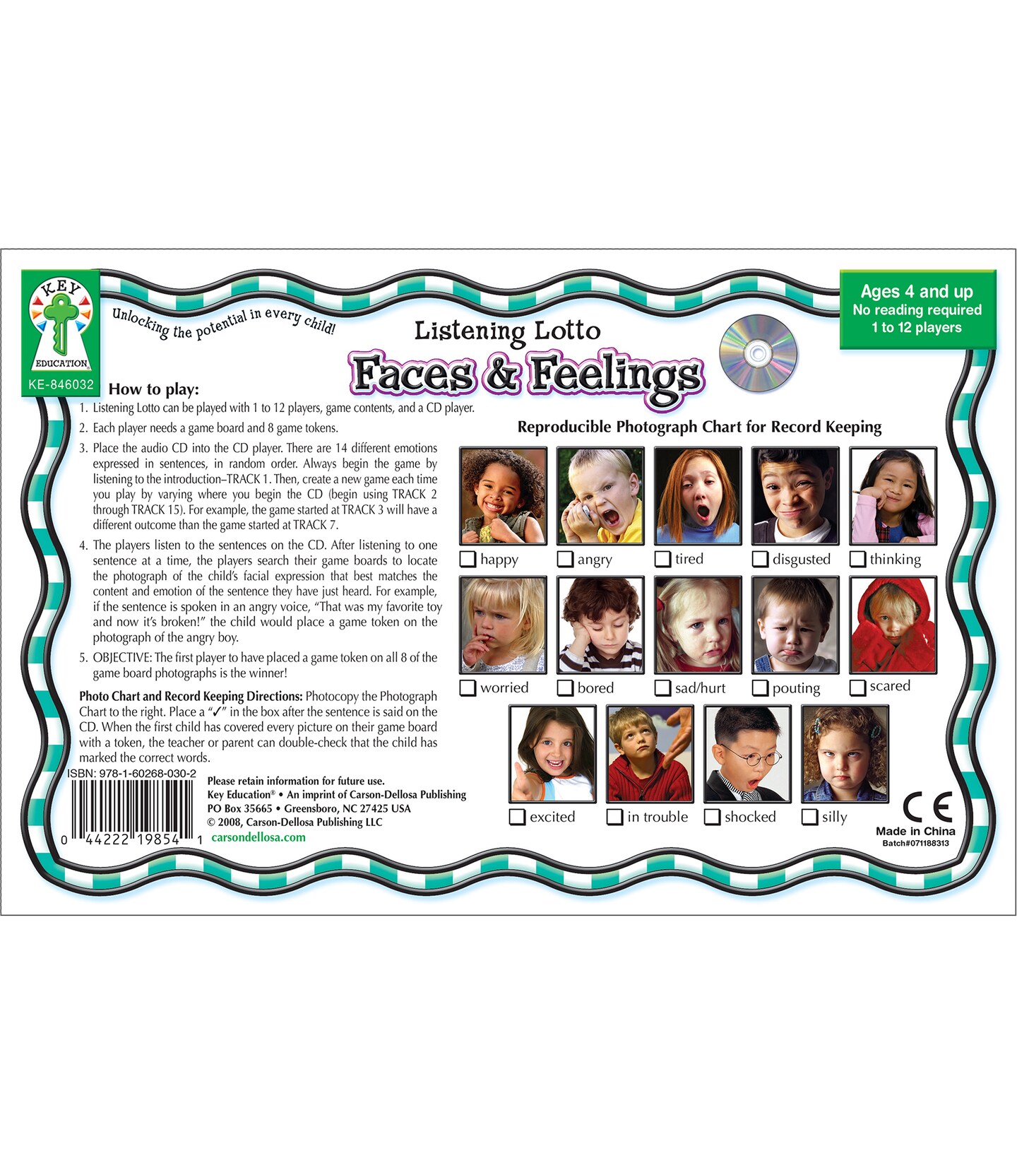 Key Education Faces and Feelings Board Game, Social Emotional Learning Board Game for Kids, SEL Board Game for Classroom and Home, Social Emotional Learning Games for Preschool, Kindergarten, and Up