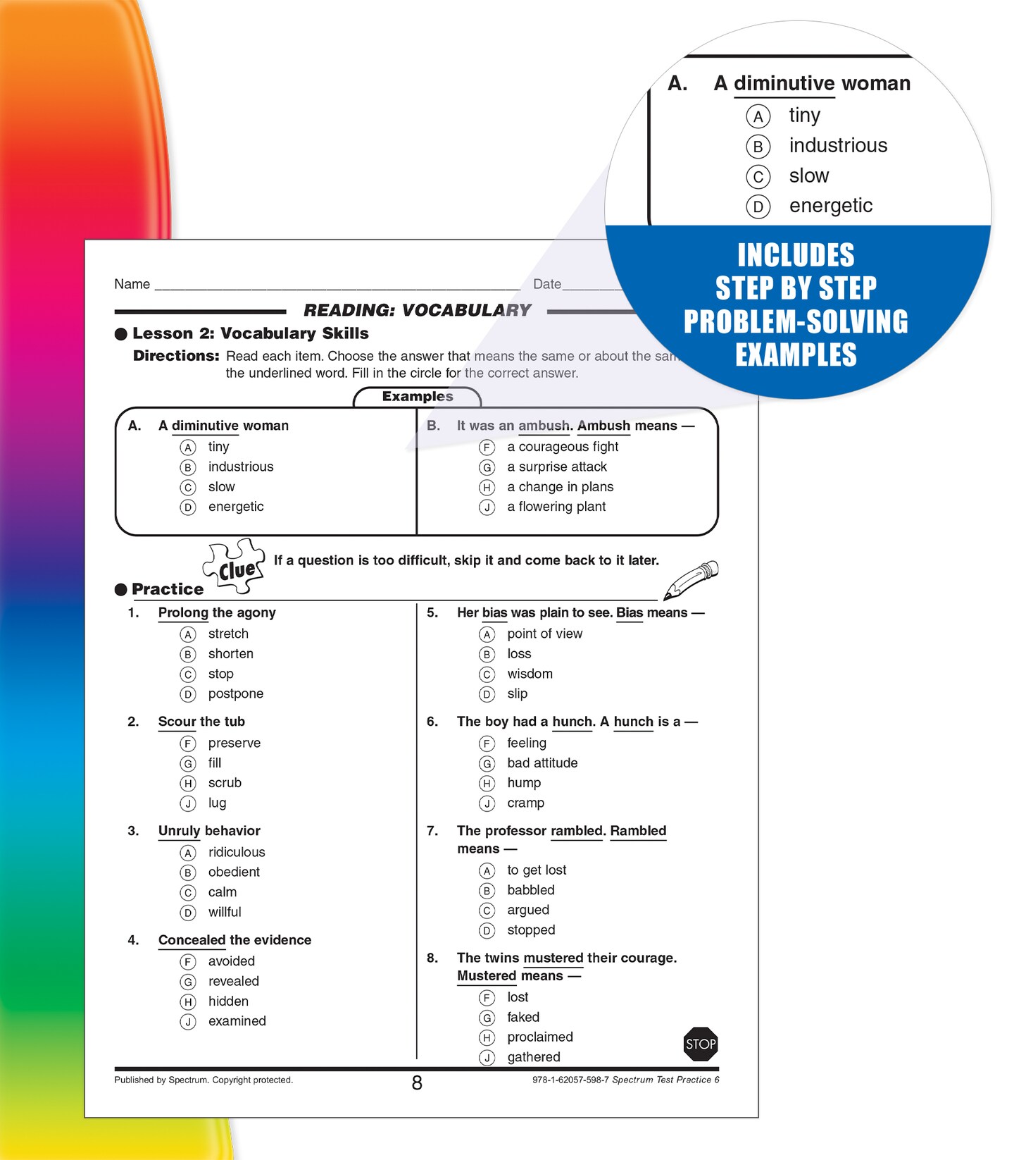 Spectrum Test Practice 6th Grade Workbooks All Subjects, Math, Language Arts, Reading Comprehension, Grammar, Spelling, Vocabulary, and Writing Practice, Classroom or Homeschool Curriculum