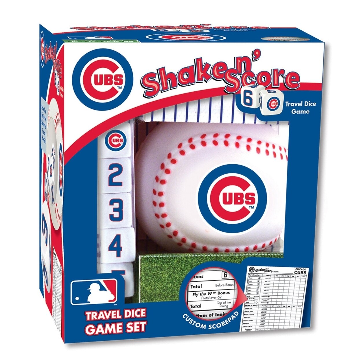 Chicago Cubs Shake N Score Dice Game Official Mlb Travel Game Ages 6+