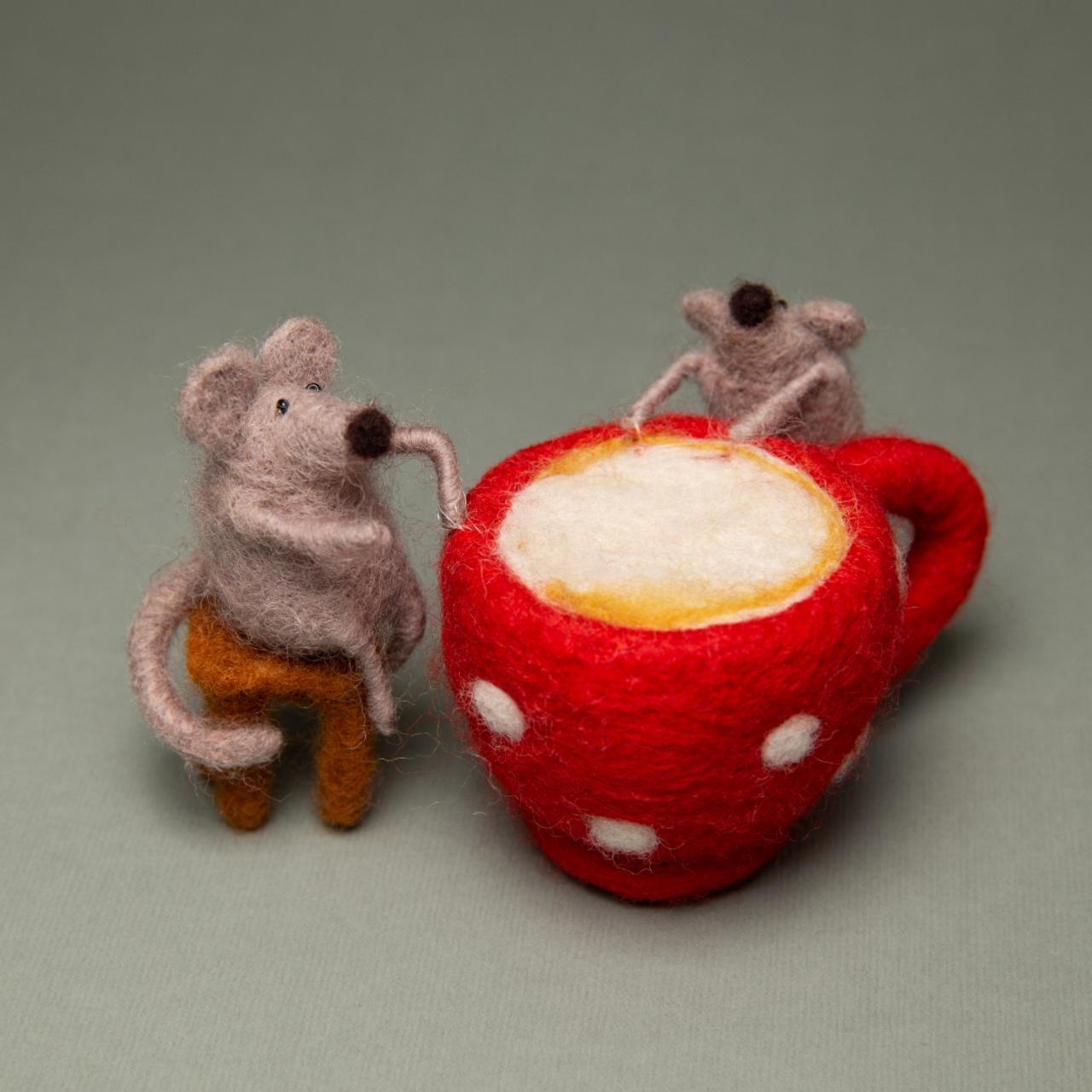 Felting kit Latte for two