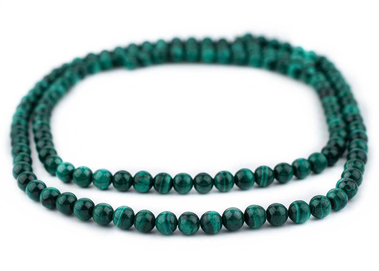 TheBeadChest Round Malachite Beads (6mm)