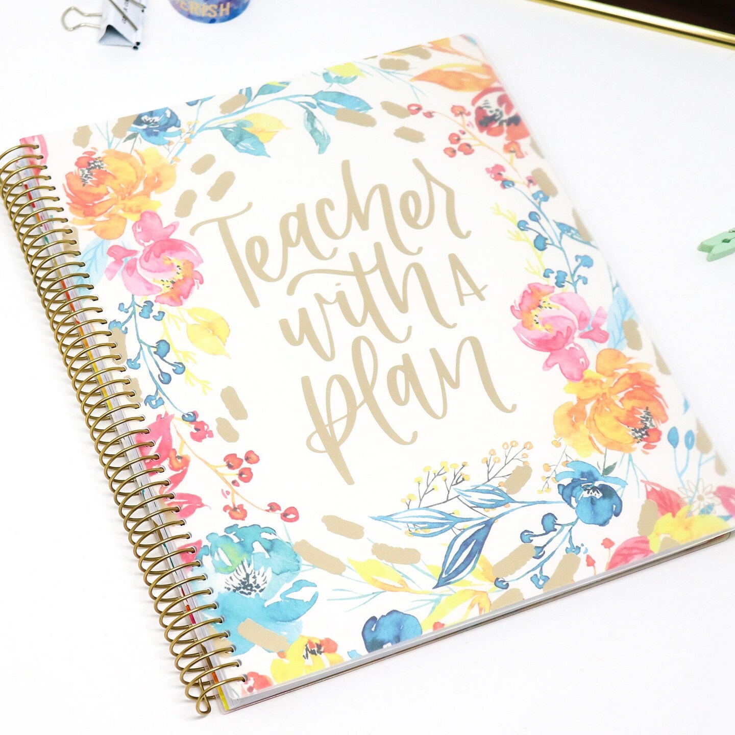 bloom daily planners Undated Teacher Planner &#x26; Calendar, Teacher With a Plan