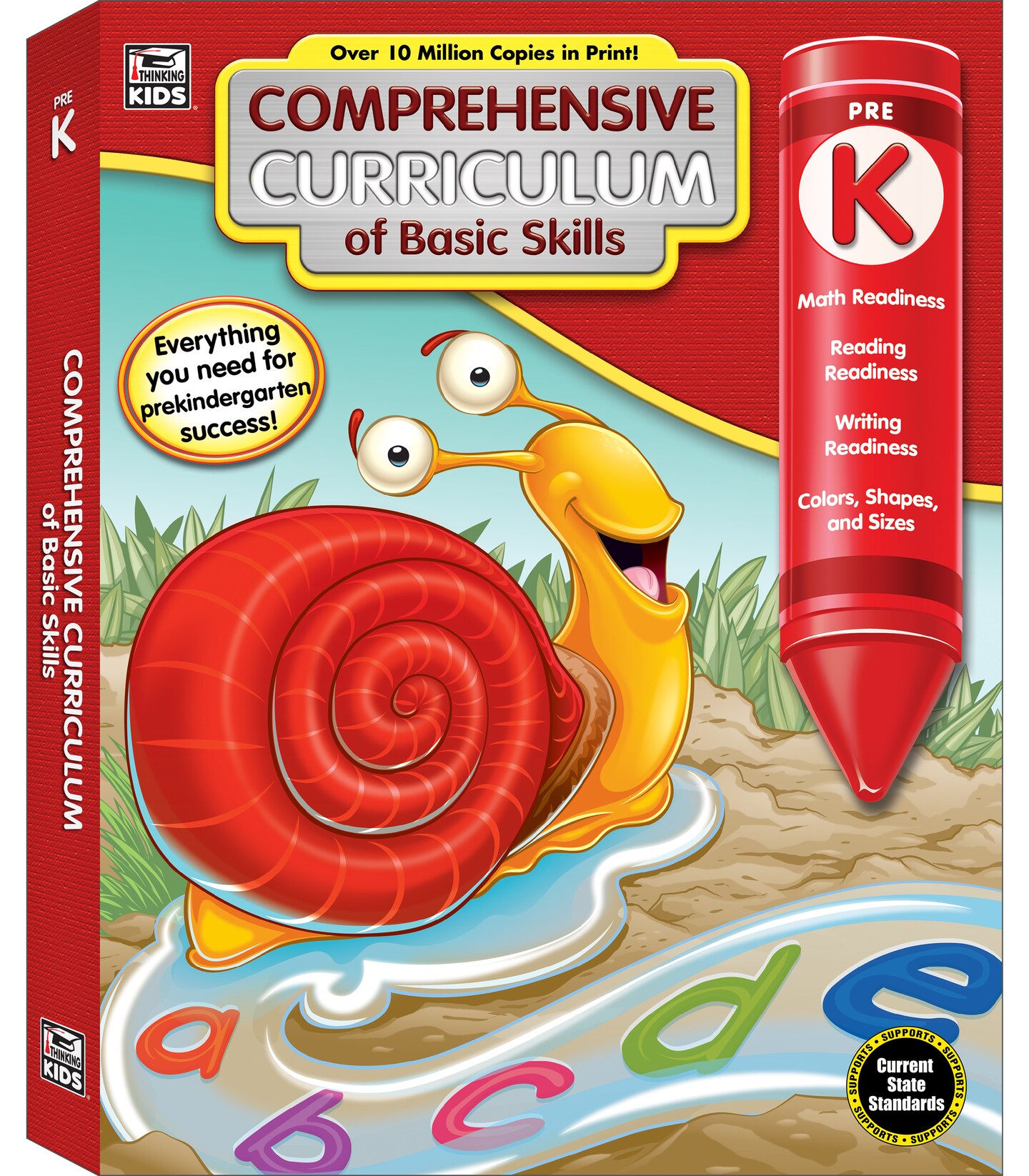 Comprehensive Curriculum of Basic Skills Preschool Workbook Age 4-5, Math, Reading Comprehension, Letter Recognition, Alphabet, Colors, Shapes, Counting and More, Pre K Workbooks (544 pgs)