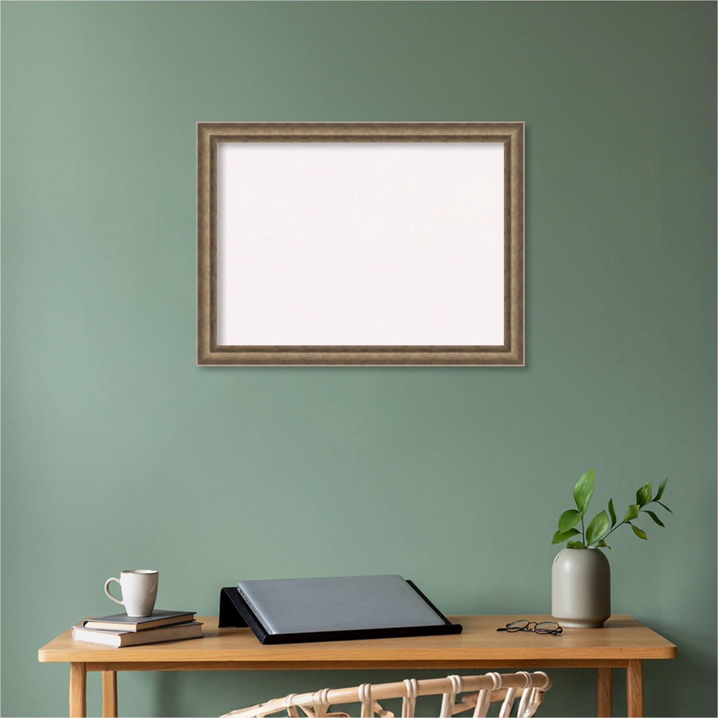 Angled Wood Framed Corkboard, White Cork