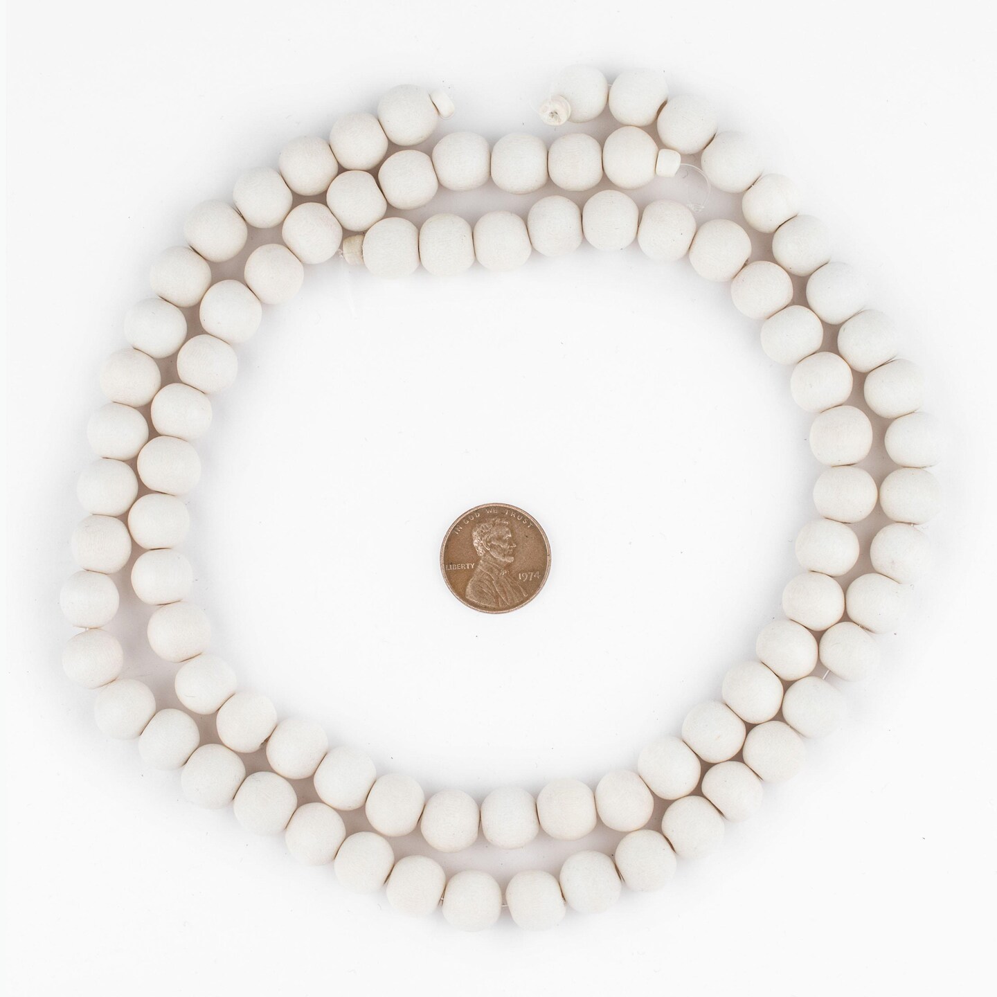 The Bead Chest Natural 10mm Wooden Beads in White for Jewelry Making &#x2013; Round Loose Wood Spacer Beads I Approximately 40 Beads
