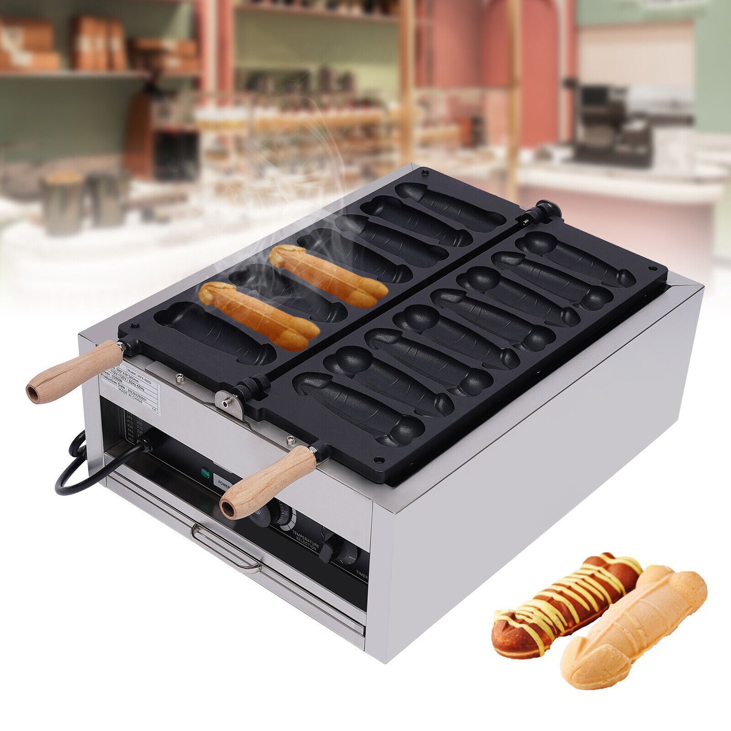 Kitcheniva Stainless Steel 8 Holes Waffle Maker 110V