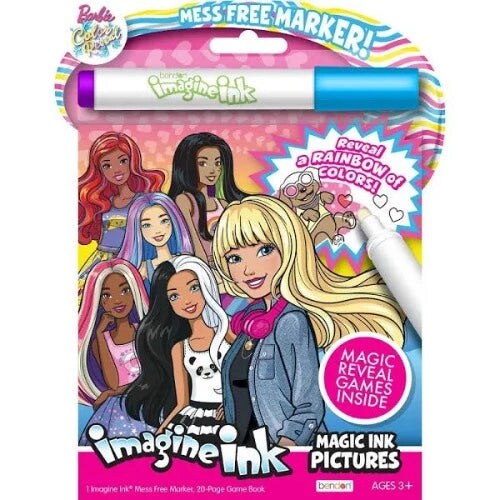 Barbie Imagine Ink Coloring Activity Book Value Size 24 Pages Travel Fun