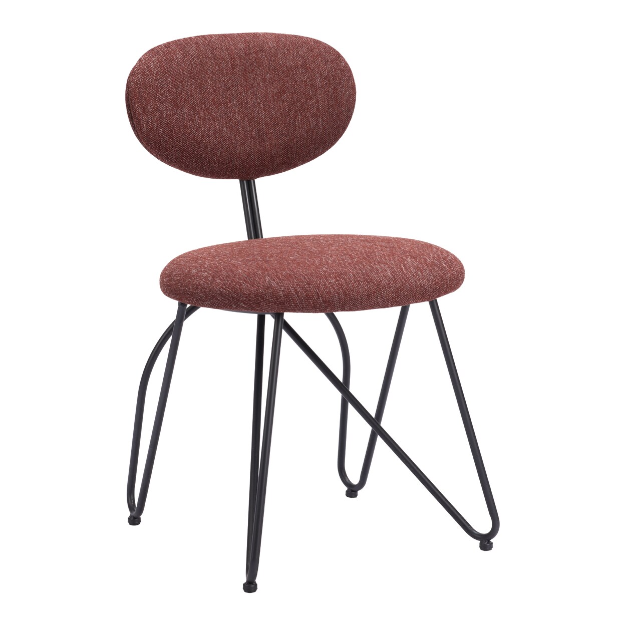 Zuo Modern Contemporary Inc. Novi Dining Chair (Set of 2) Maroon Brown