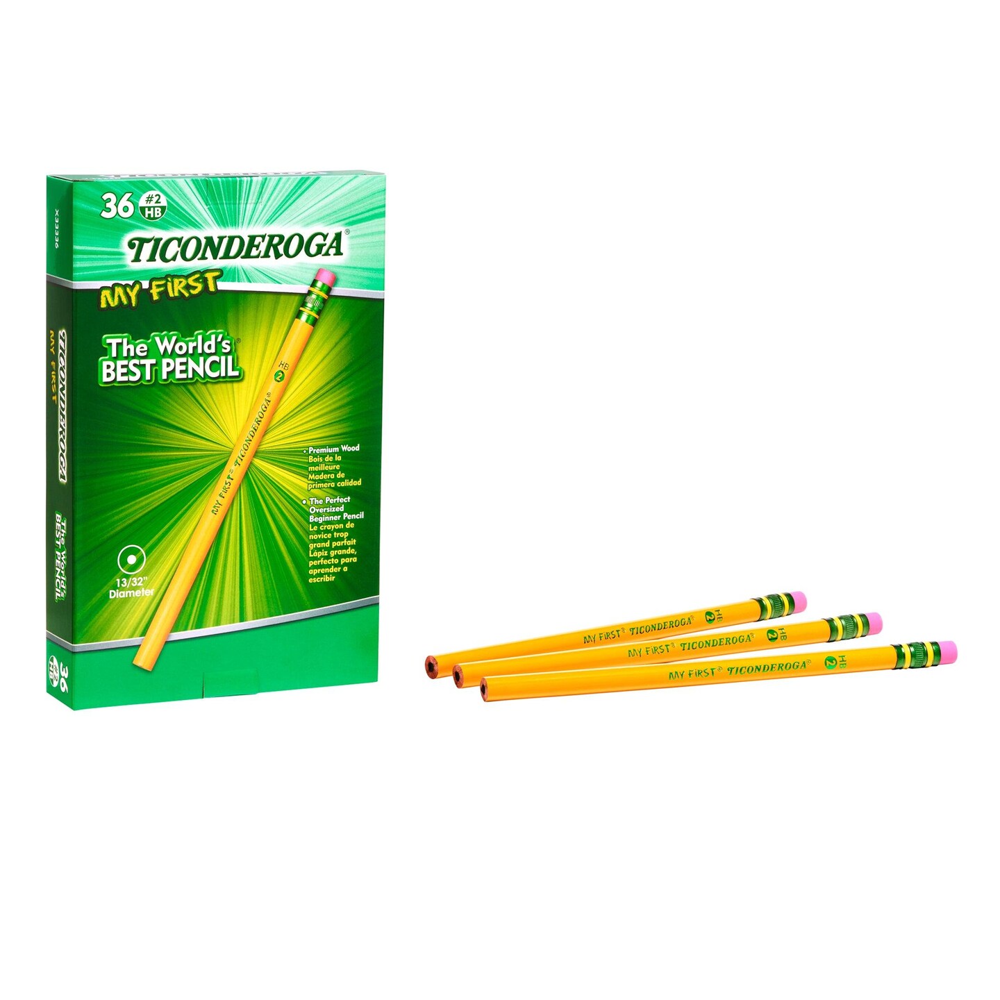 My First Ticonderoga&#xAE; Pencil with Eraser, 36 Count