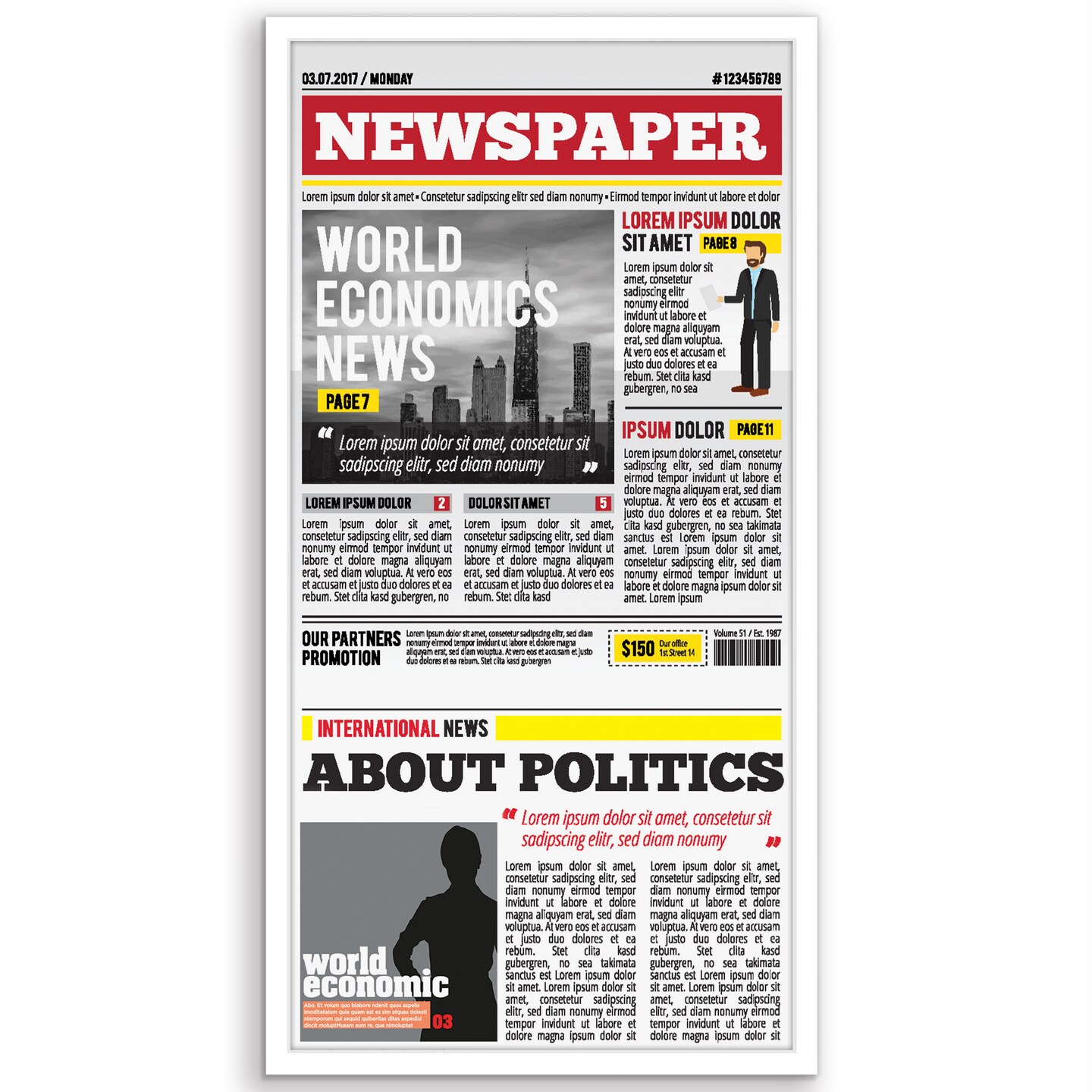 Americanflat 11x22 Newspaper Frame - Display Frame for Showcasing Newspaper Front Page - Polished Plexiglass Cover - Hanging Hardware for Horizontal or Vertical Display