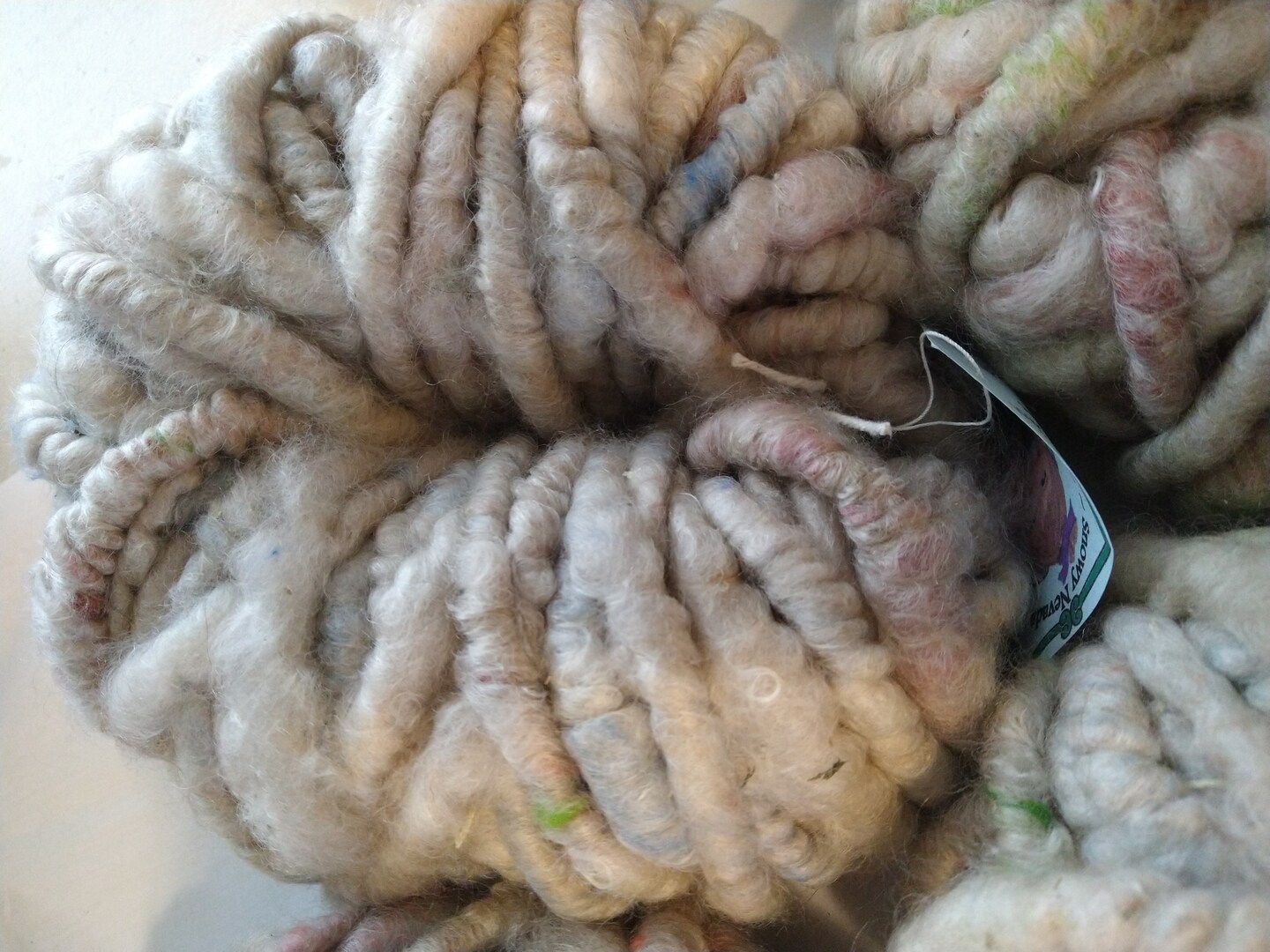 Mohair and Wool Rug Yarn Thick Cotton Core