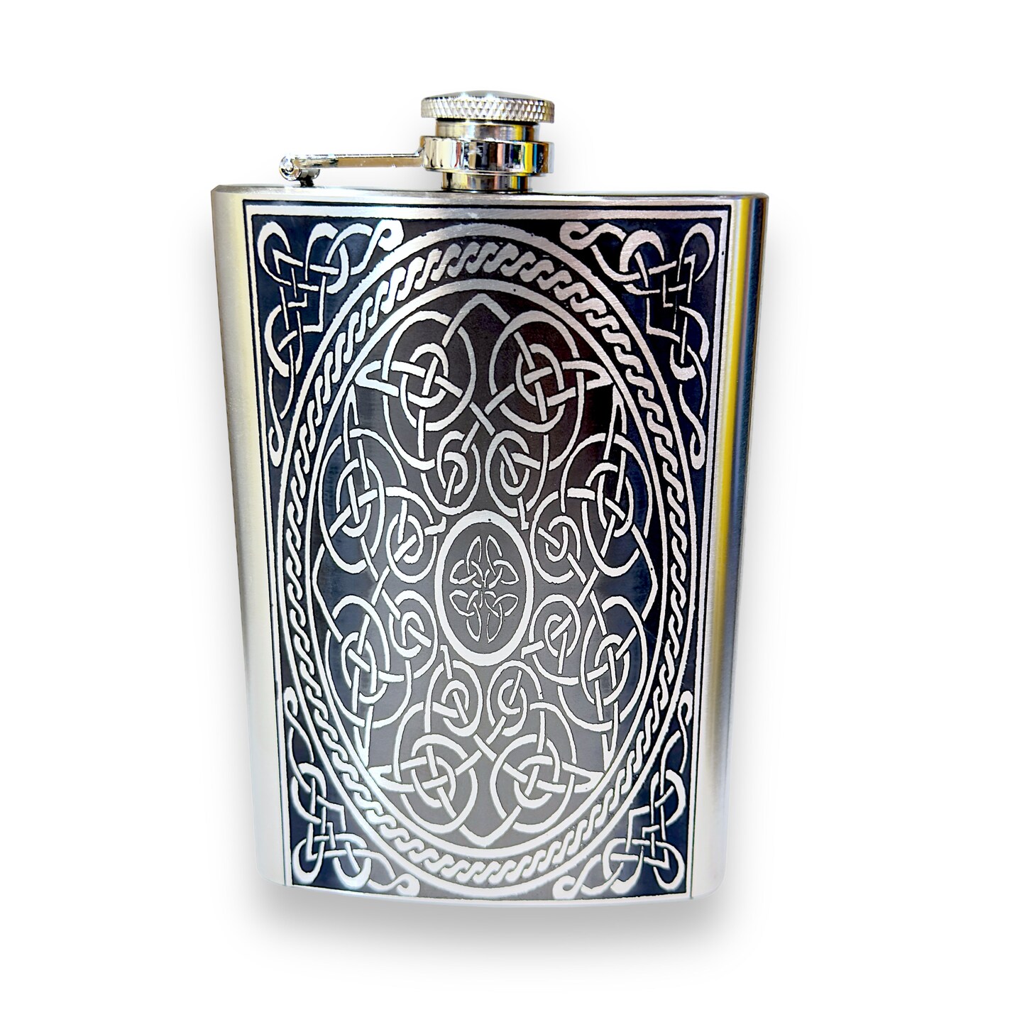 8oz Celtic Design Stainless Steel Flask 8oz Celtic Design Stainless Steel Flask