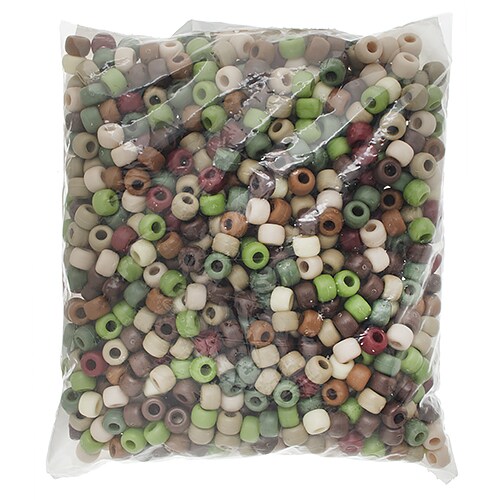 John Bead 9mm Assorted Matte Plastic Pony Beads, 1000pcs