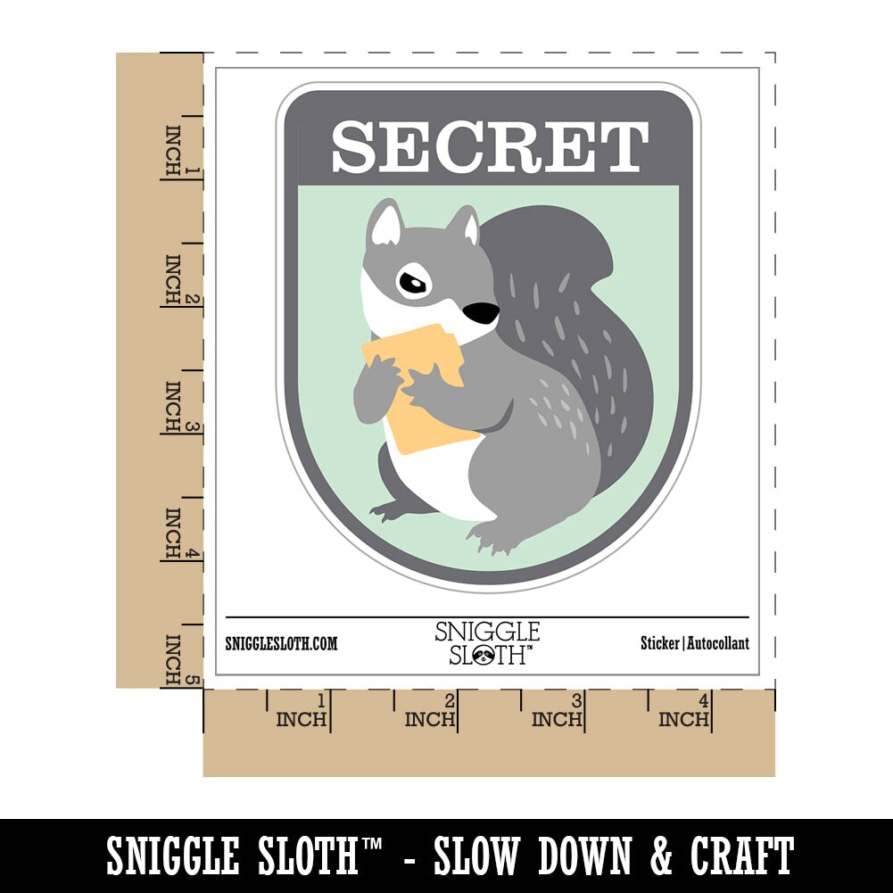 Secret Squirrel Stuff Waterproof Vinyl Phone Tablet Laptop Water Bottle Sticker Set - 5 Pack