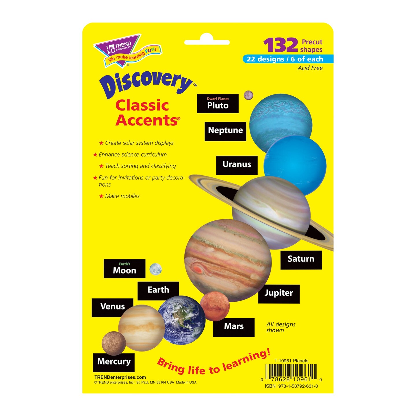 Planets Classic Accents&#xAE; Variety Pack, 132 Pieces Per Pack, 3 Packs
