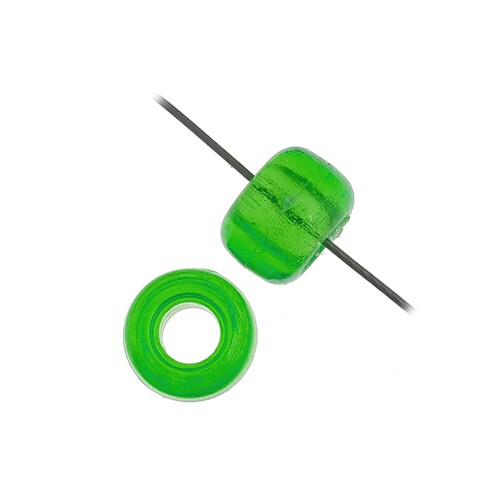 John Bead 9mm Transparent Plastic Pony Beads, 1000pcs