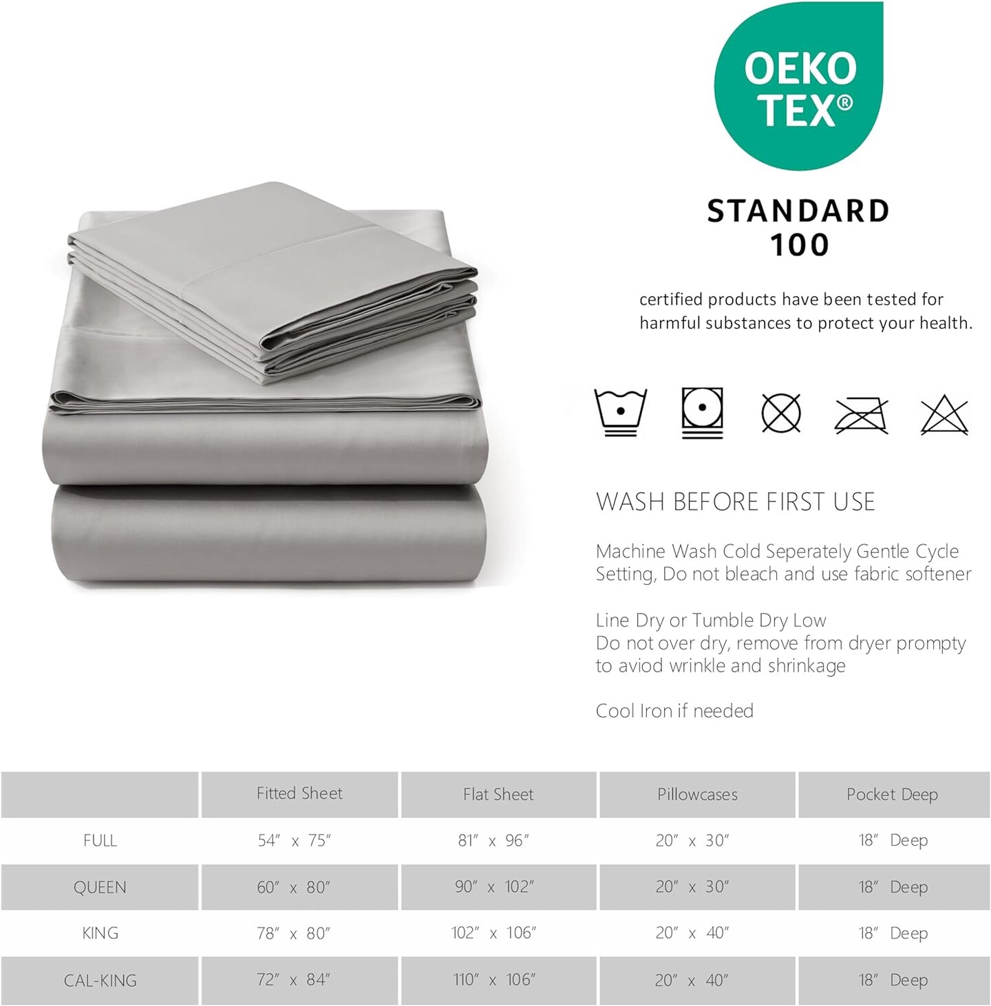 American Home Collection 400 Thread Count Sateen Weave Viscose made from Bamboo Sheet Set