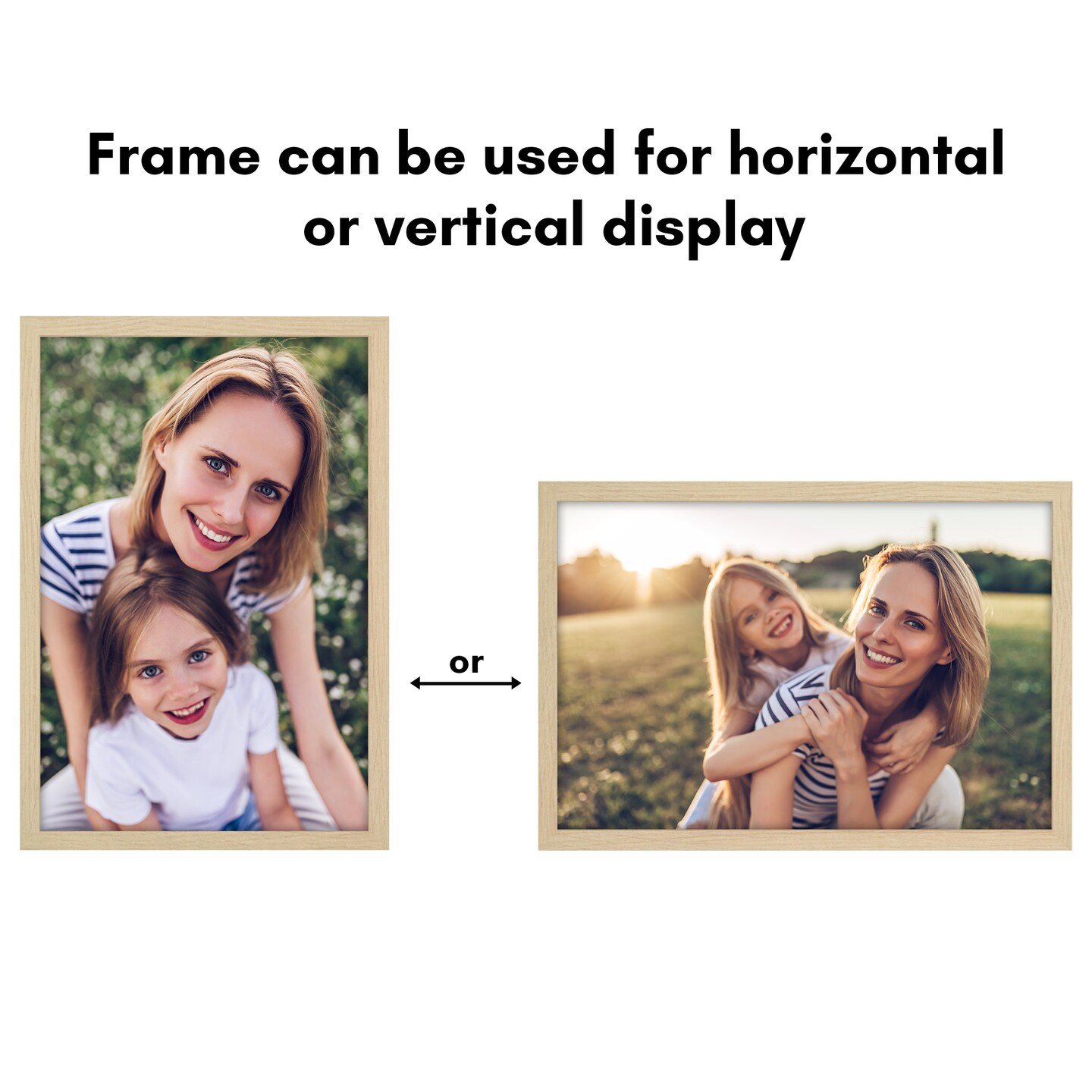 Americanflat Gallery Poster Frame - Wooden Picture Frame for Wall Art - Plexiglass Cover - Hanging Hardware for Horizontal or Vertical Display