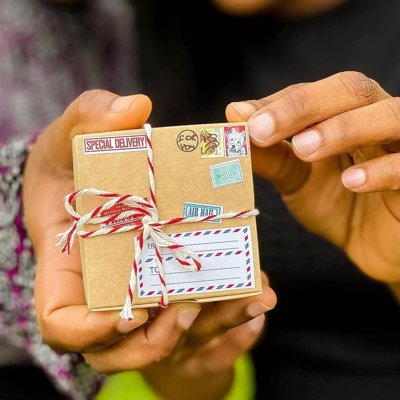 Cute and Kawaii Anniversary Presents Personalized Love Gifts for Boyfriend Girlfriend Romantic Gift for Her Him (Brown Bear Wishing You a Very Beary Christmas in Craft Gift Box)