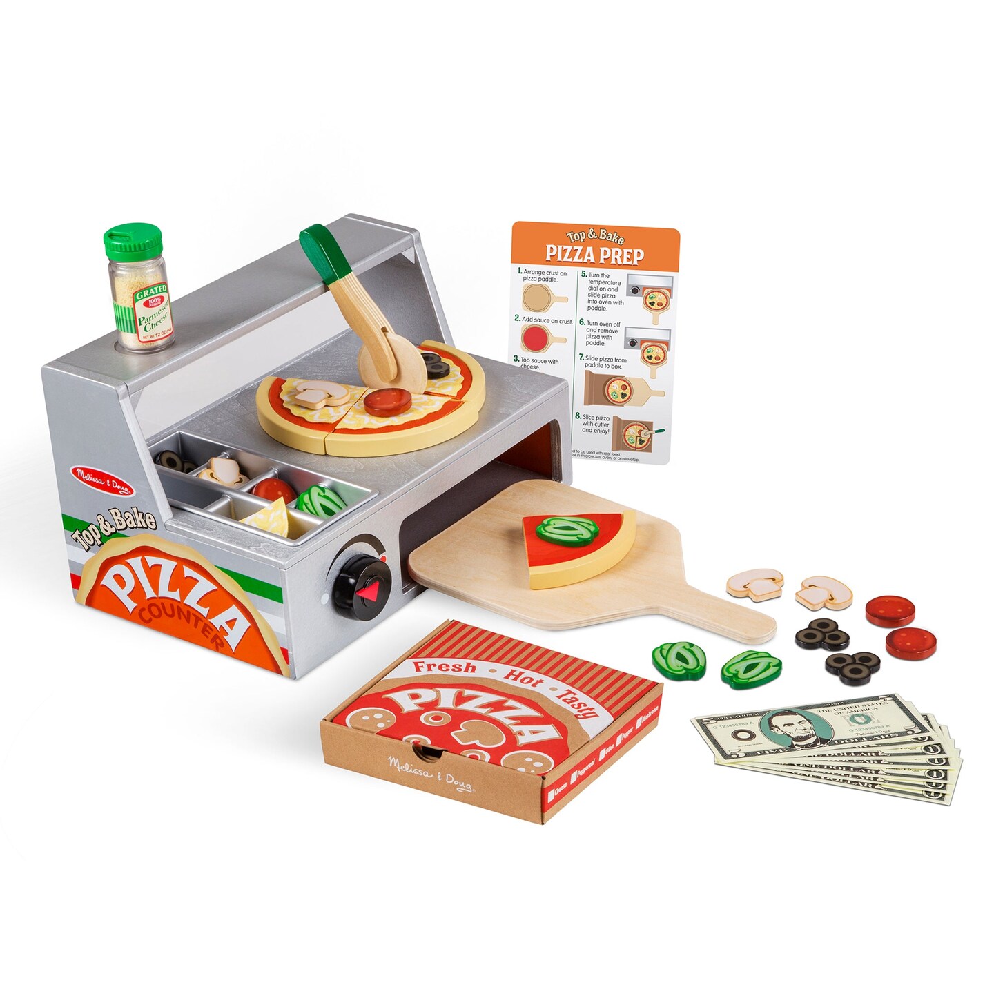 Top &#x26; Bake Pizza Counter - Wooden Play Food