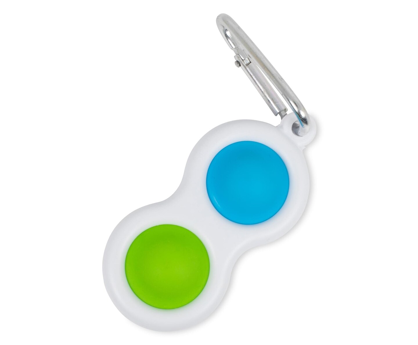 Push Pop Toy 2-Button Keychain | Blue/Green