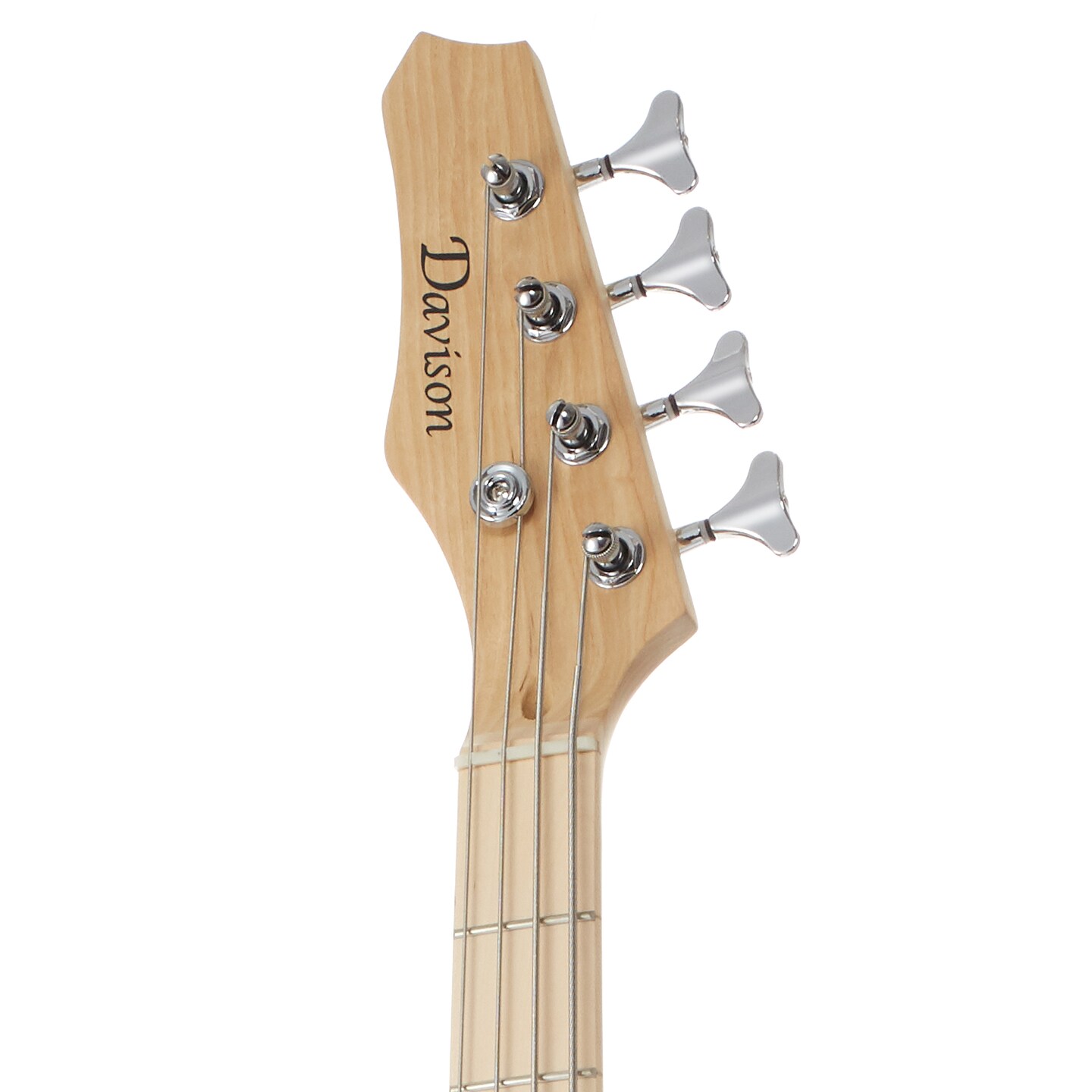 Davison Guitars Left Handed 4-String Electric Bass Guitar - Full Size Beginner Kit with Gig Bag and Accessories