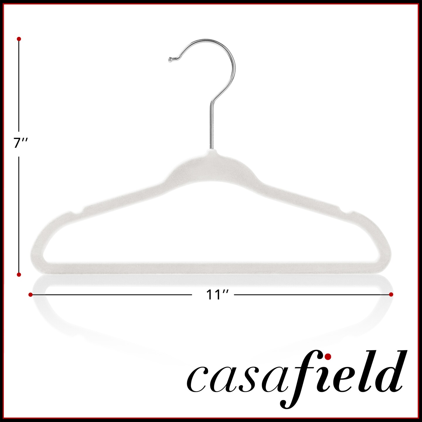 Casafield 50 Velvet Baby Hangers - 11" Size for Infant & Toddler Clothes