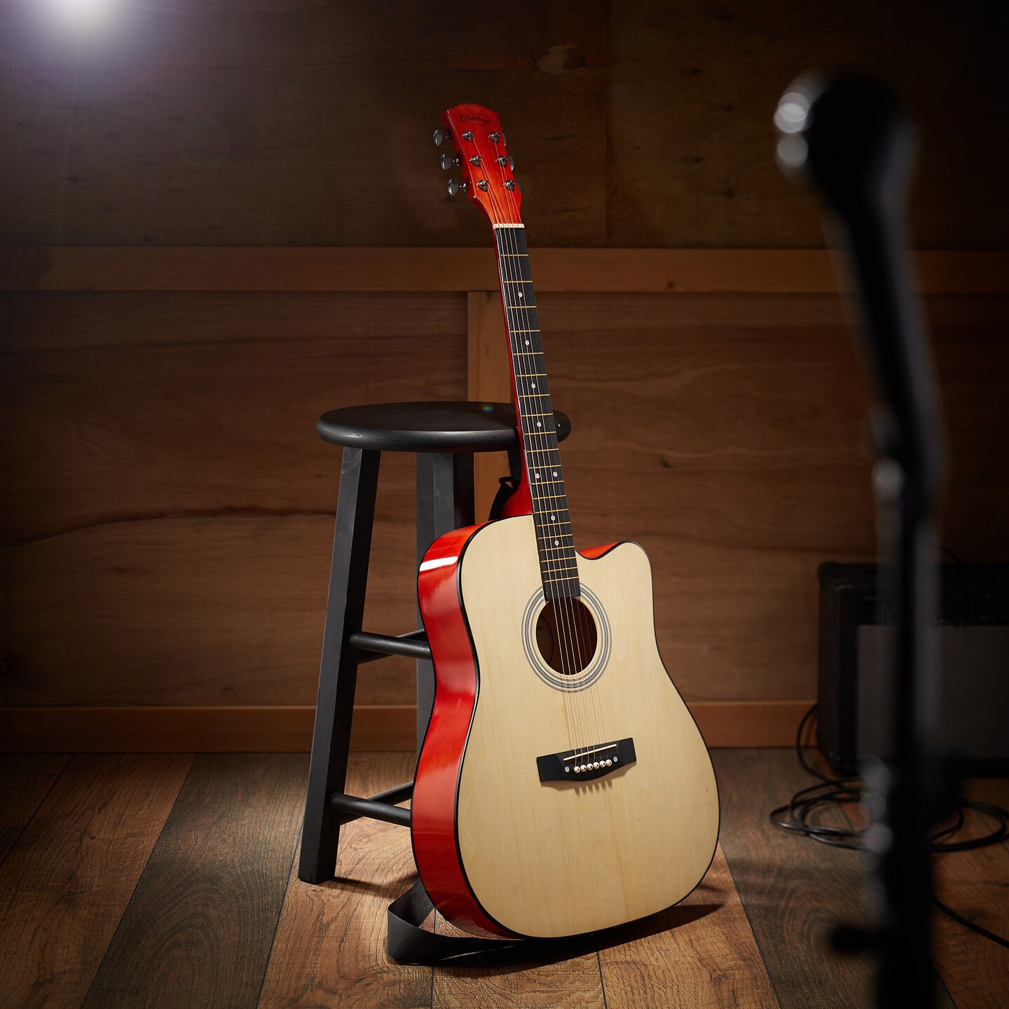 Ashthorpe 41-inch Beginner Cutaway Acoustic Guitar Package, Full Size Basic Starter Kit w/ Gig Bag, Strings, Strap, Tuner, Picks