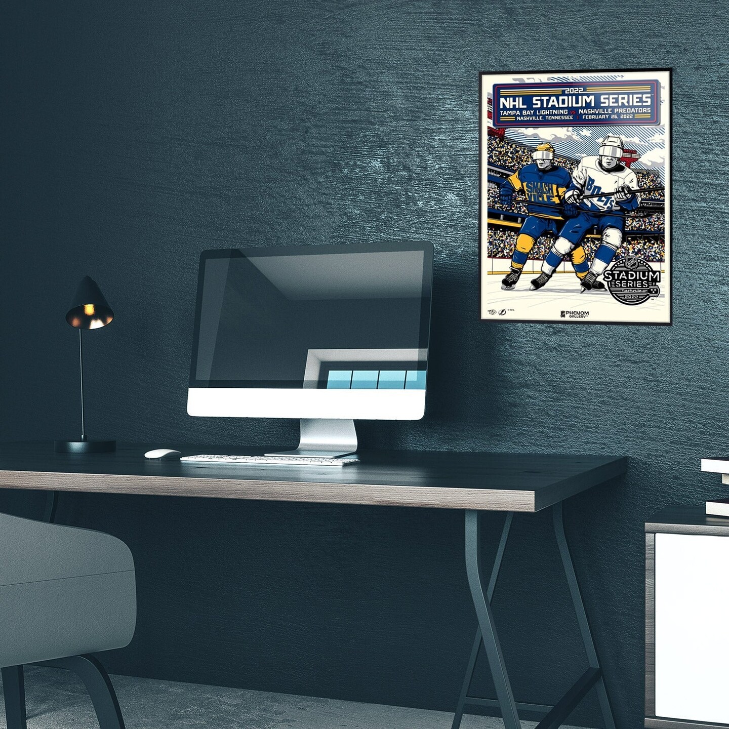 Phenom Gallery NHL Stadium Series 2022 at Nissan Stadium - Predators vs Lightning 18" x 24" Deluxe Framed Serigraph