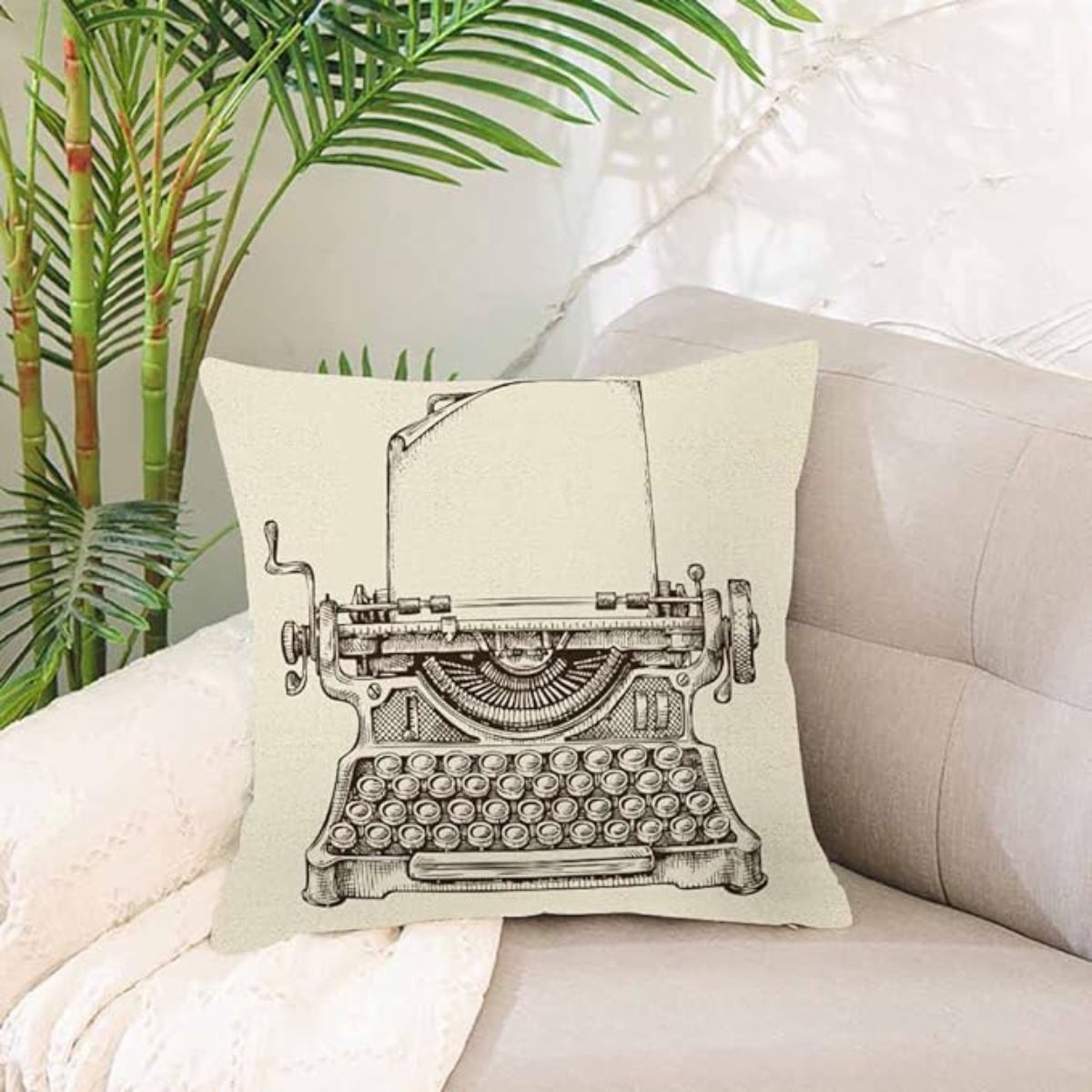 18 Inches Vintage Typewriter Pillow Cover