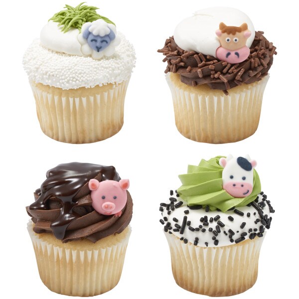 Barnyard Animals Royal Icing Decoration 12ct