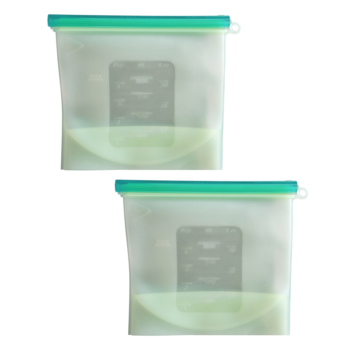 7Penn Silicone Food Storage Bag 1000mL - 2pk 7.75 x 4in Reusable Food Bags