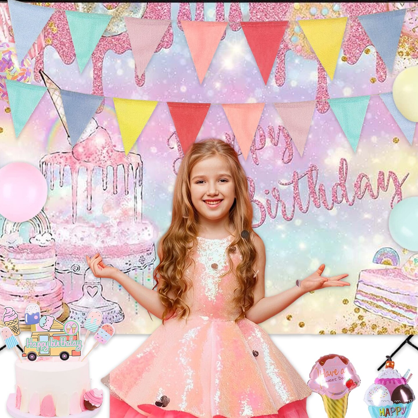 Colorful Triangle Banners for Birthdays Easter Classroom School Carnival Garland Outdoor Burlap Bunting Party Decorations 4 Strings